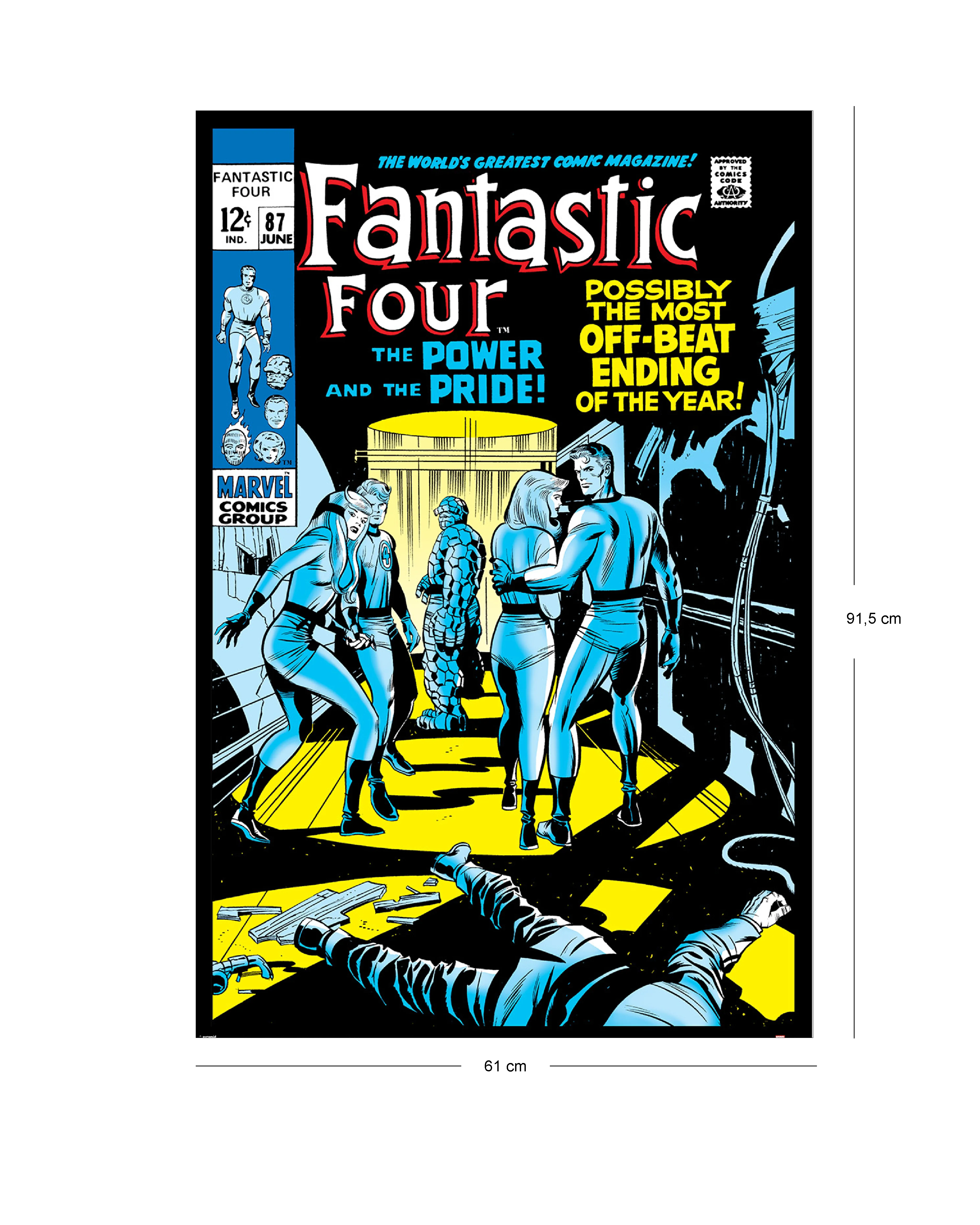 Fantastic Four Retro Poster Marvel Comic Cover - Image 2