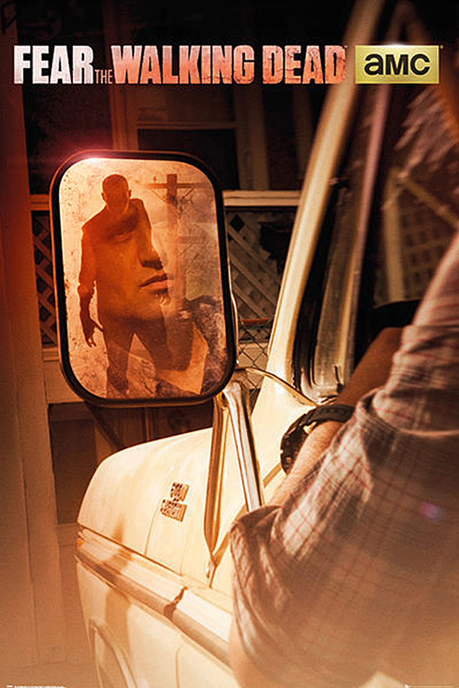 Fear The Walking Dead Poster Zombie im Rückspiegel