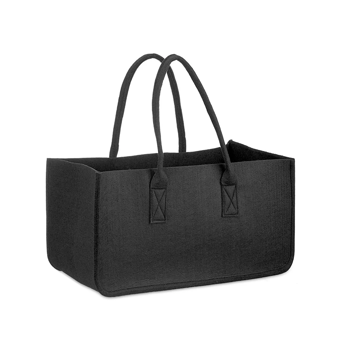 Filztasche Kaminholz Schwarz Tragetasche, Felt Bag