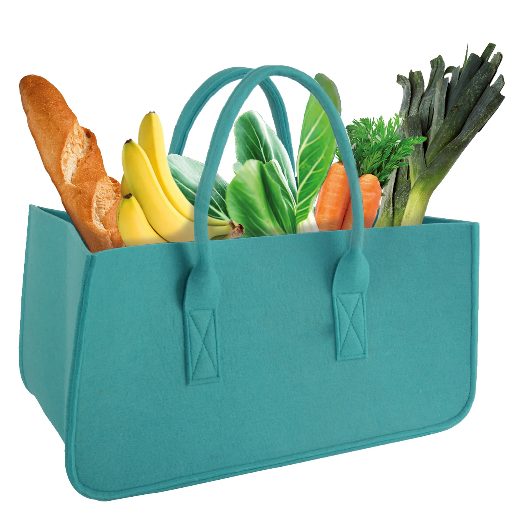 Filztasche Kaminholz Türkis Tragetasche, Felt Bag - Image 2