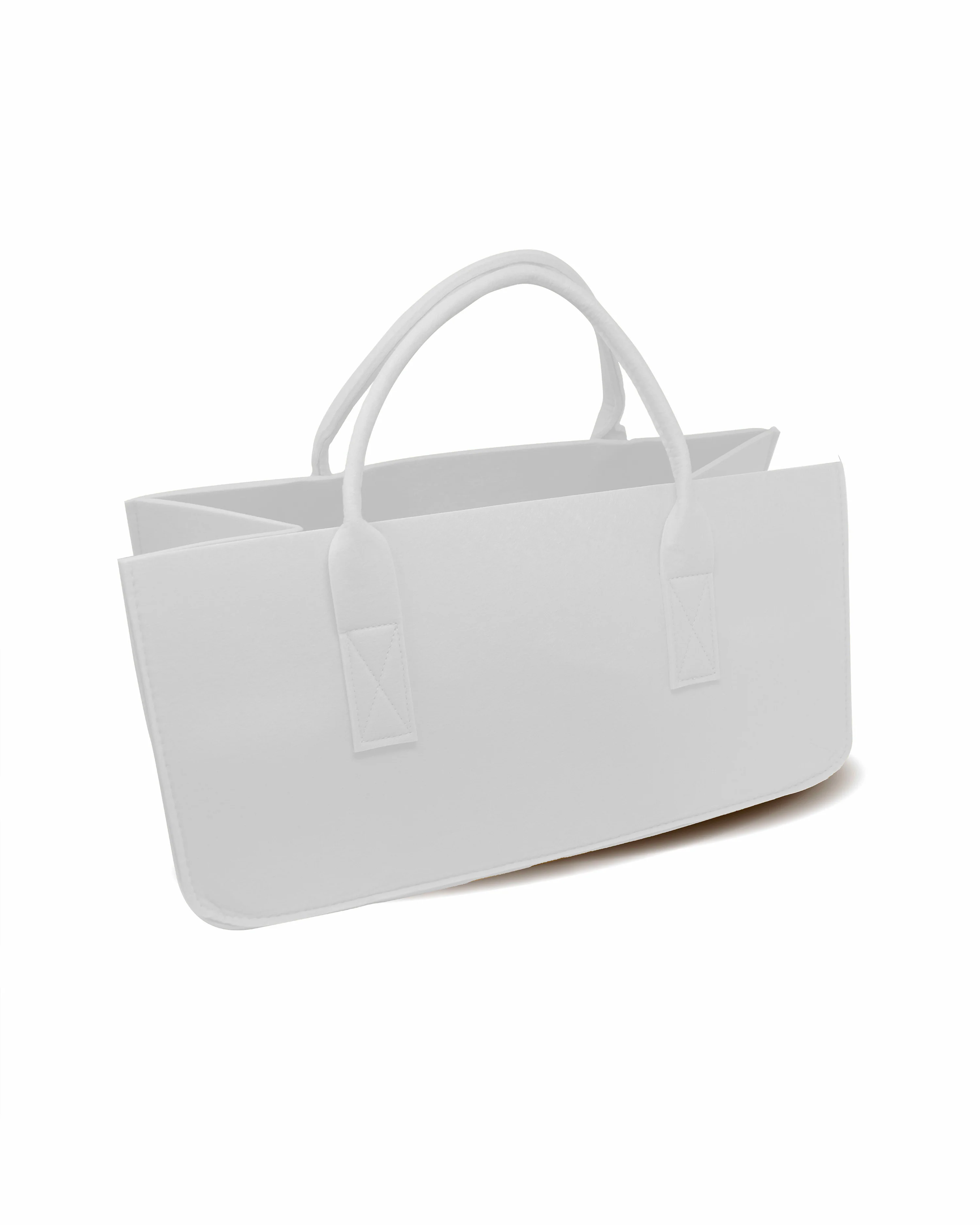 Filztasche Kaminholz Weiß Tragetasche, Felt Bag