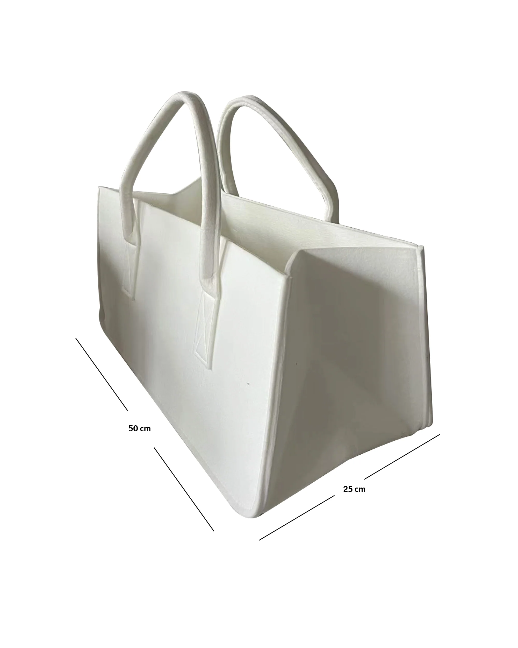 Filztasche Kaminholz Weiß Tragetasche, Felt Bag - Image 8