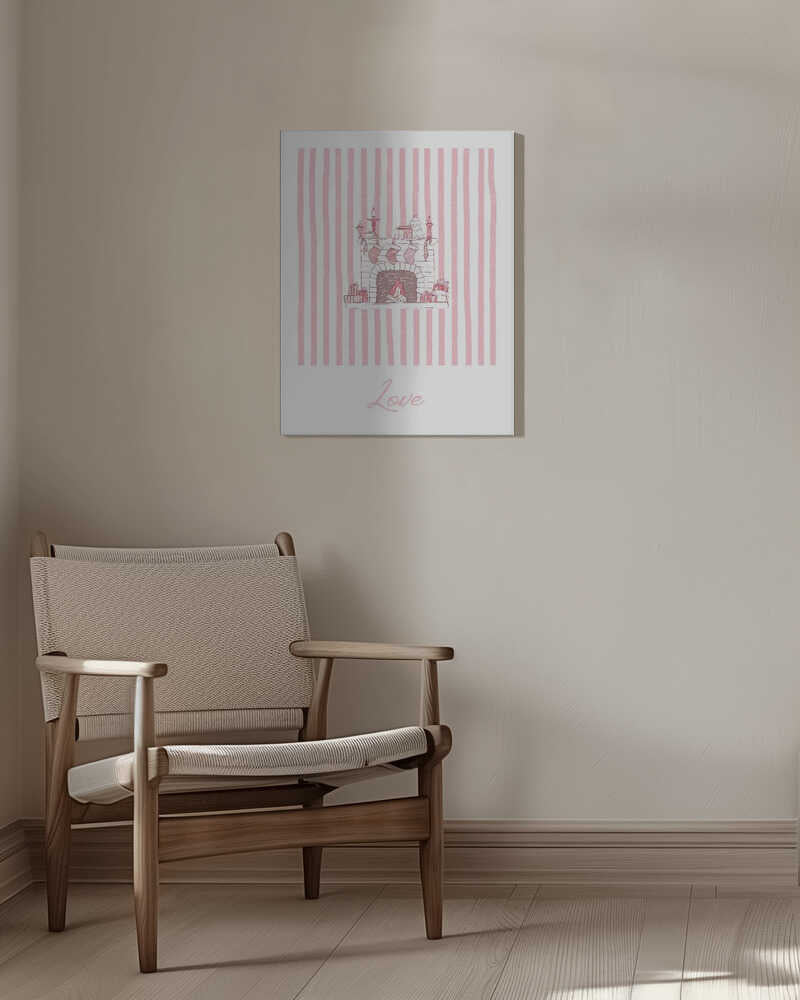 Fireplace Love - Pink Stripes - Image 6