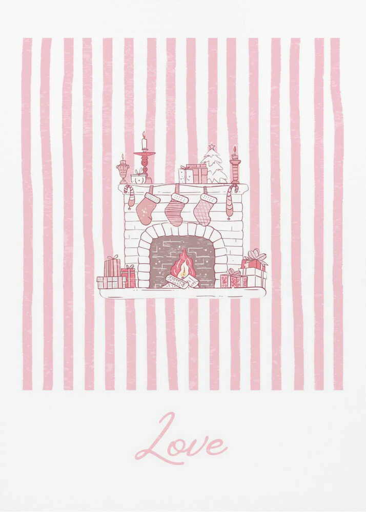 Fireplace Love - Pink Stripes - Image 7