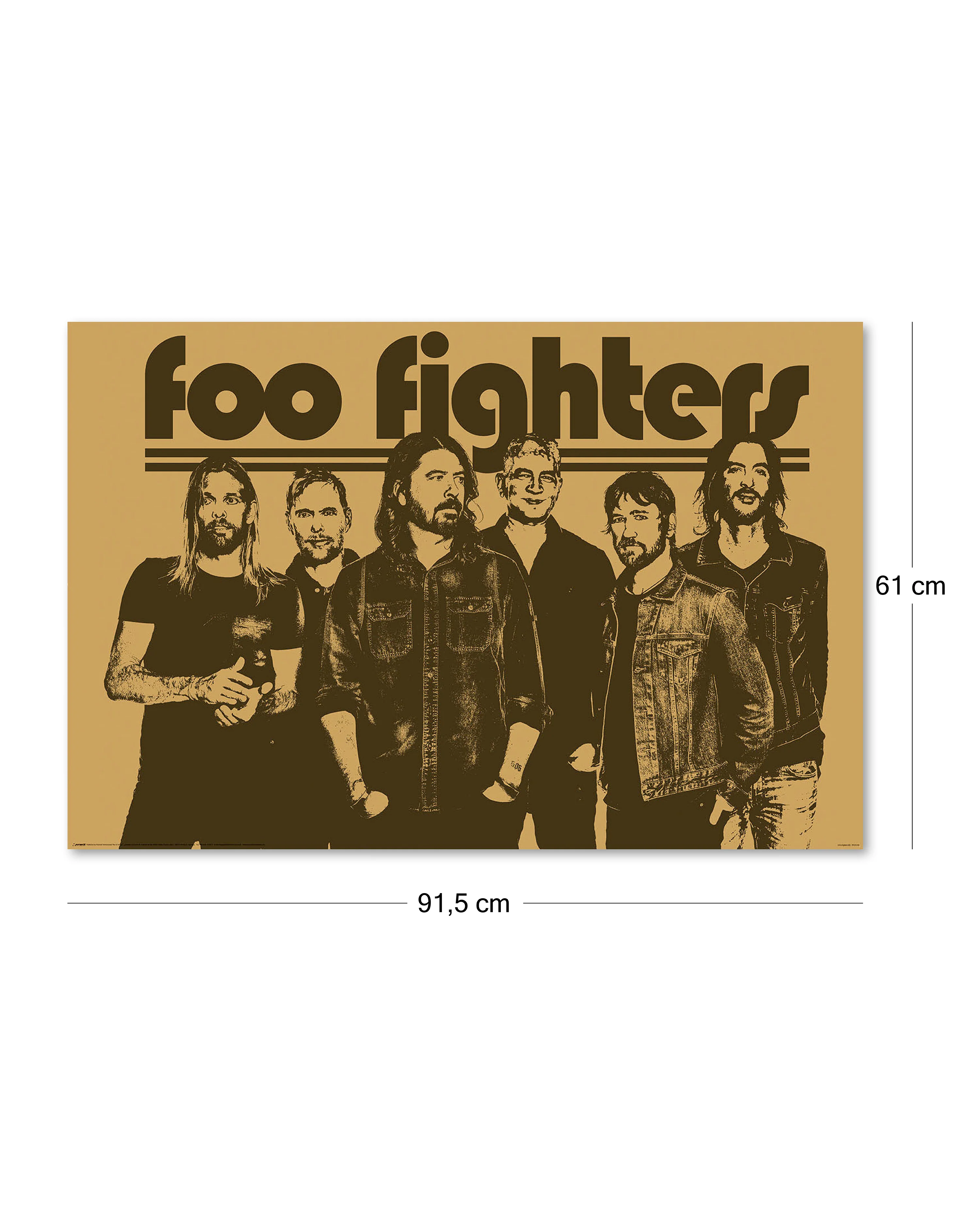 Foo Fighters Poster | 61x91,5 cm | Group | Sepia Vintage Design - Image 2