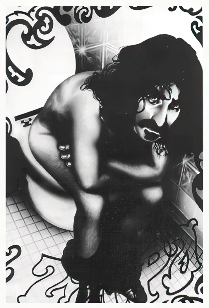 Frank Zappa Poster Sitting on Toilet