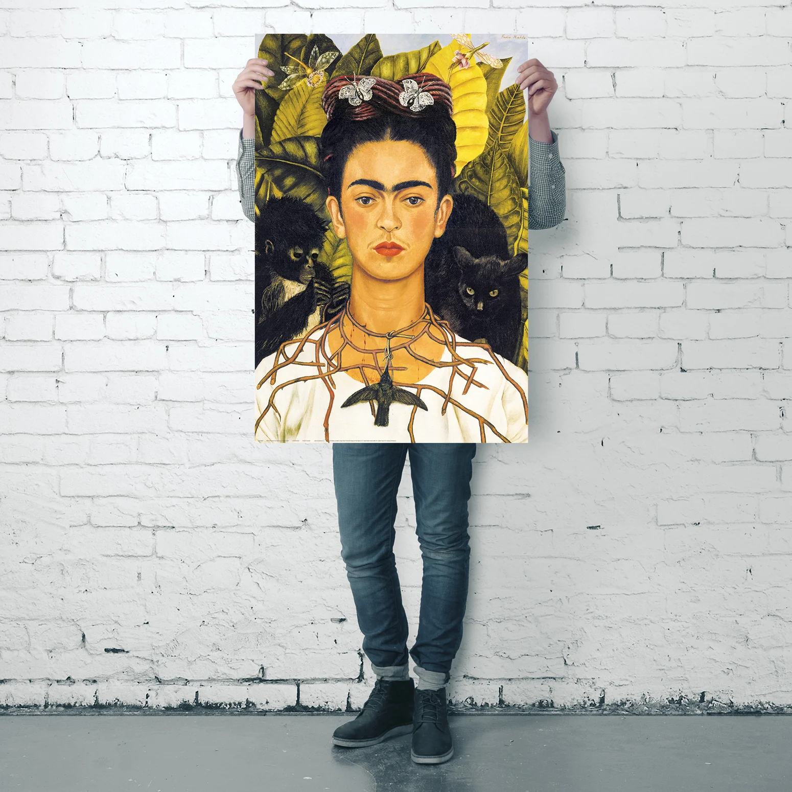 Frida Kahlo Poster Portrait with Necklace - Image 4