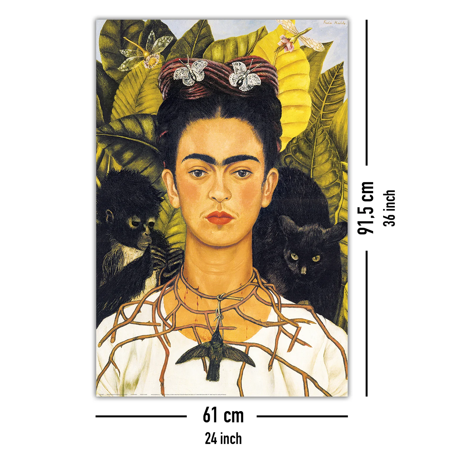Frida Kahlo Poster Portrait with Necklace - Image 5