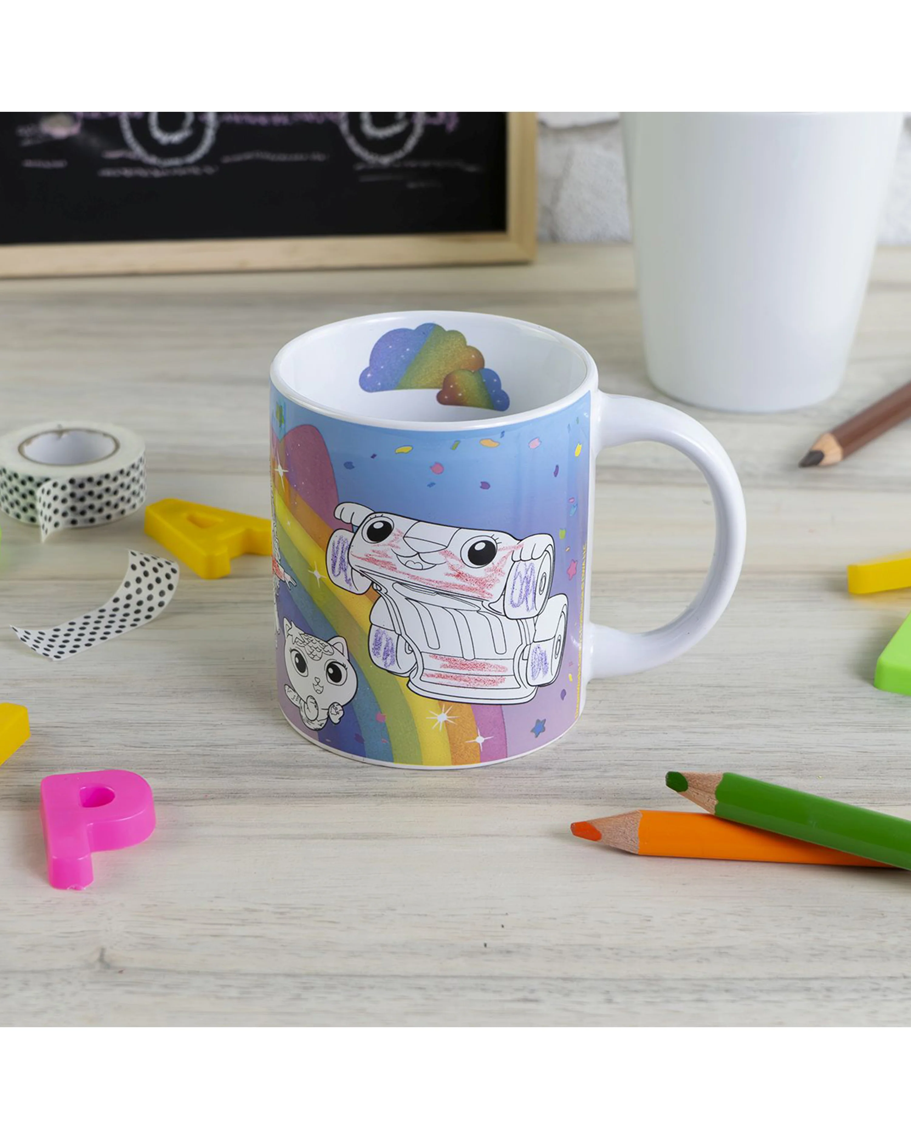 Gabby's Dollhouse Ausmaltasse Celebrate Rainbows 250 ml - Image 2