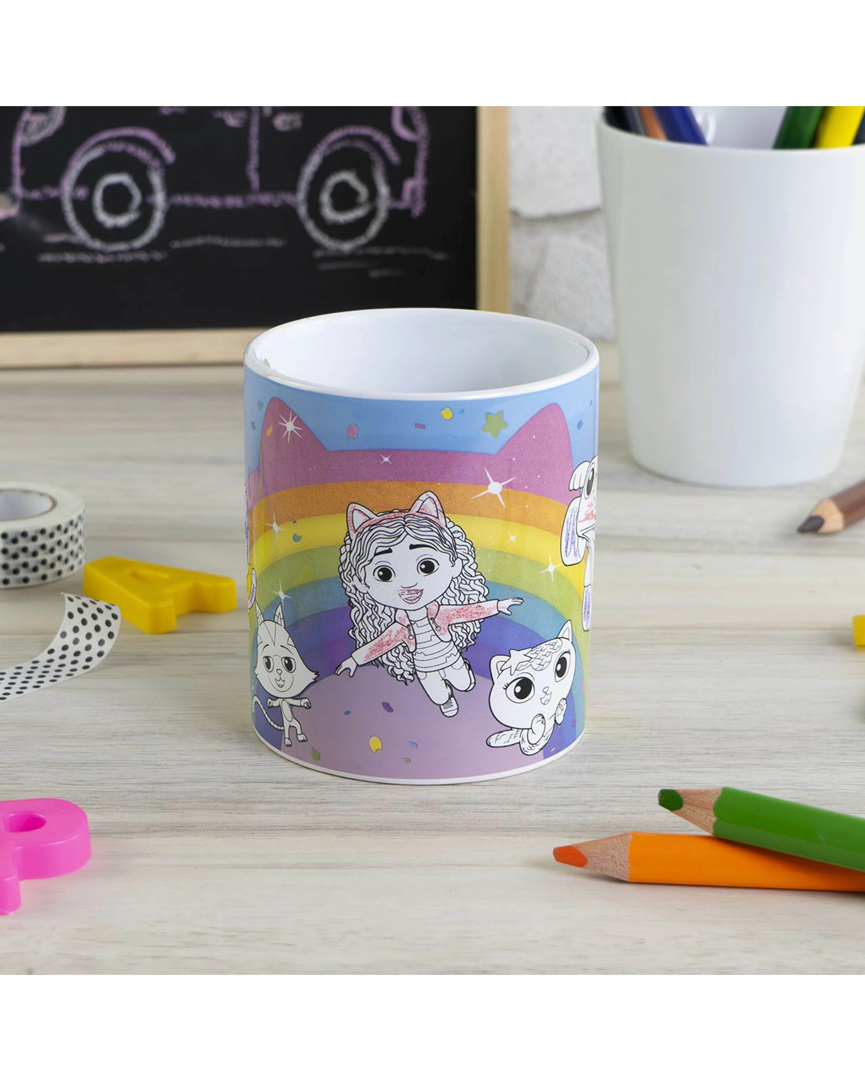 Gabby's Dollhouse Ausmaltasse Celebrate Rainbows 250 ml - Image 3
