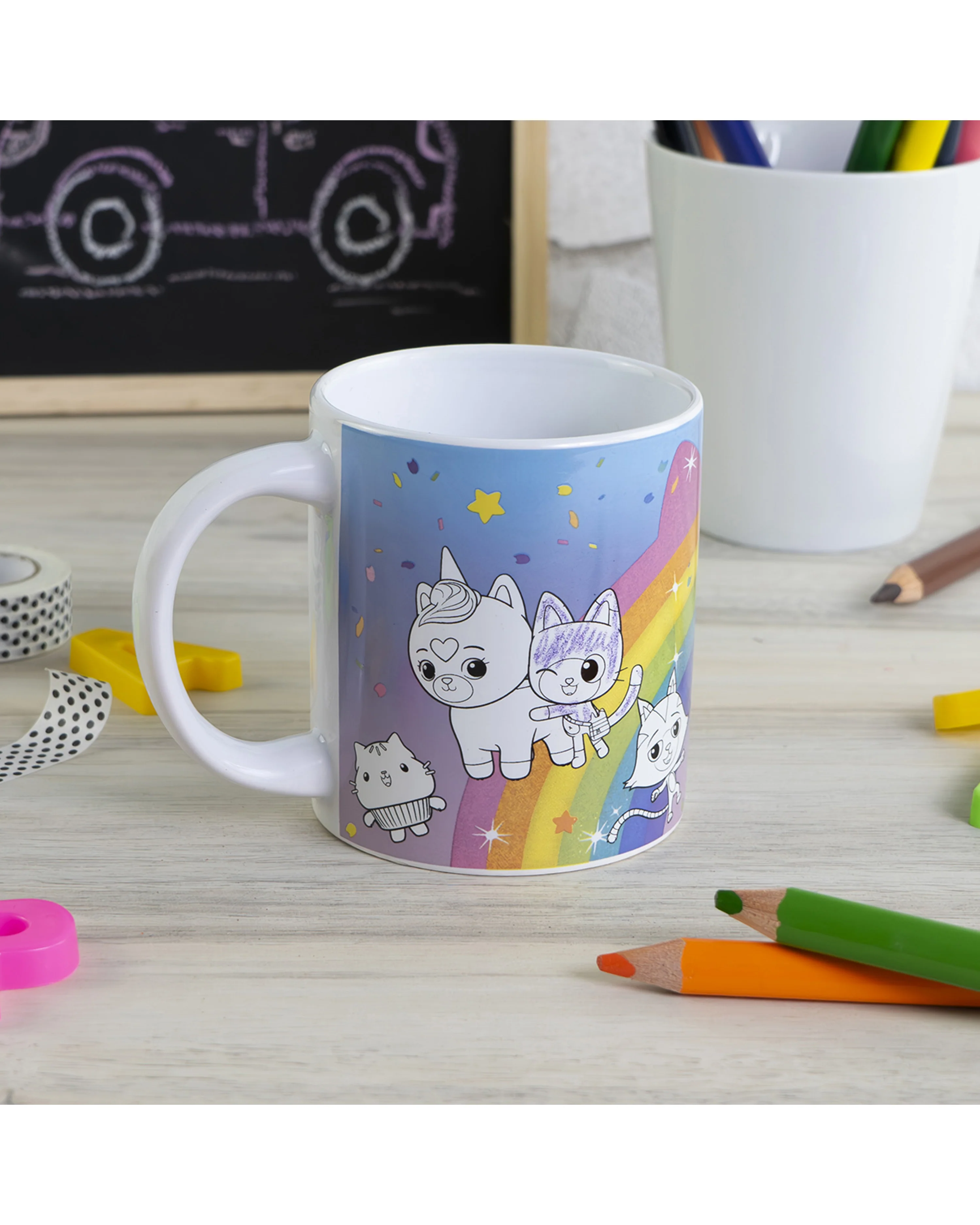 Gabby's Dollhouse Ausmaltasse Celebrate Rainbows 250 ml - Image 4