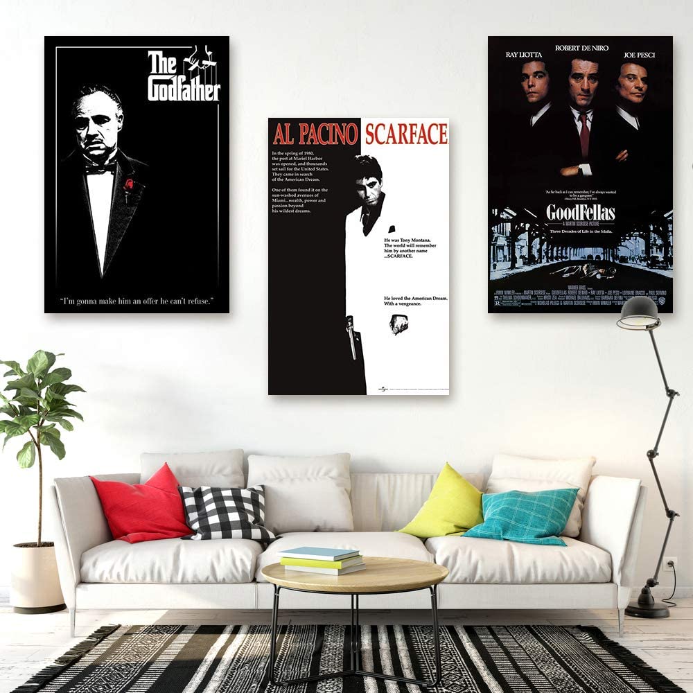 Gangster Movies Poster 3er-Set Der Pate, Scarface, GoodFellas - Image 2