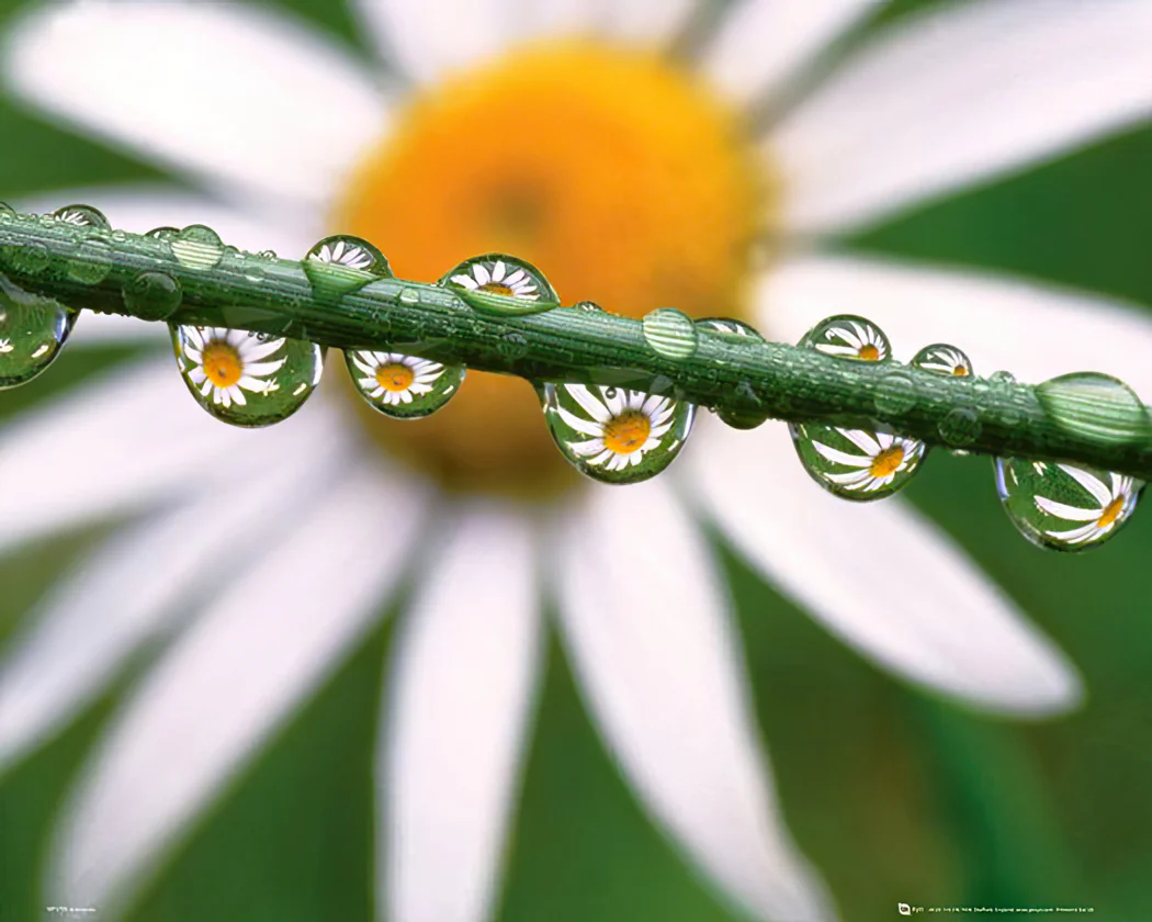Gänseblümchen mit Tau Poster - Image 2
