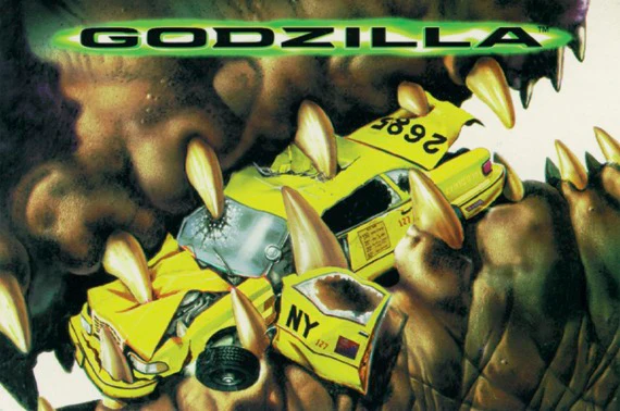 Postkarte Godzilla