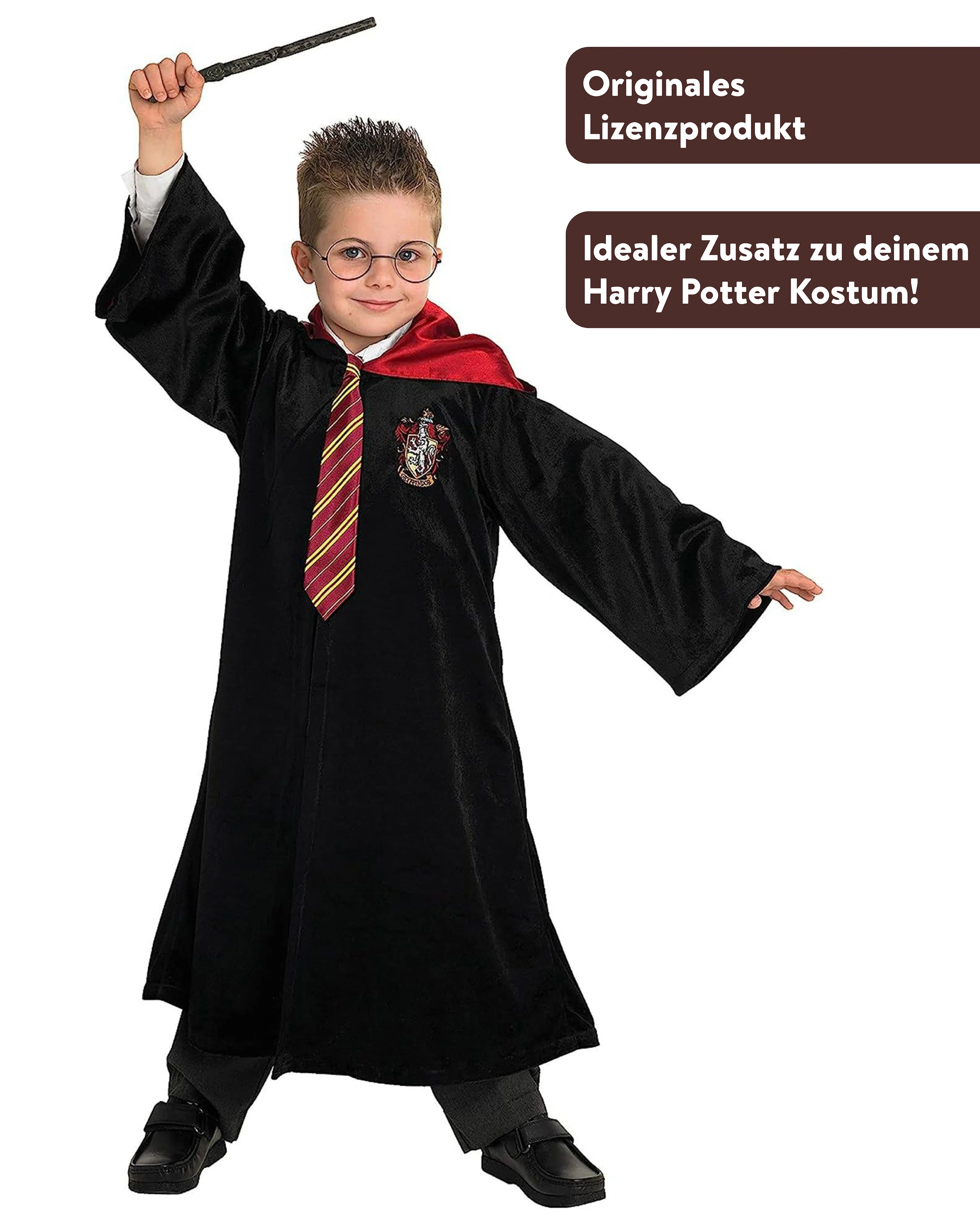 Harry Potter Accessory Set Zauberstab, Brille & Krawatte - Image 5