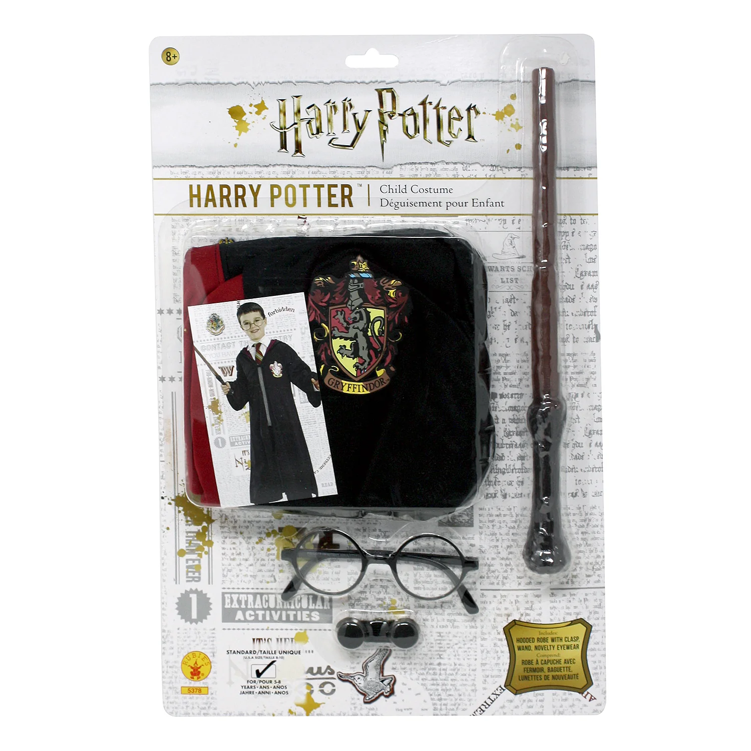 Harry Potter Kostüm für Kinder 3-tlg. bestehend aus Umhang, Brille und Zauberstab - Image 5