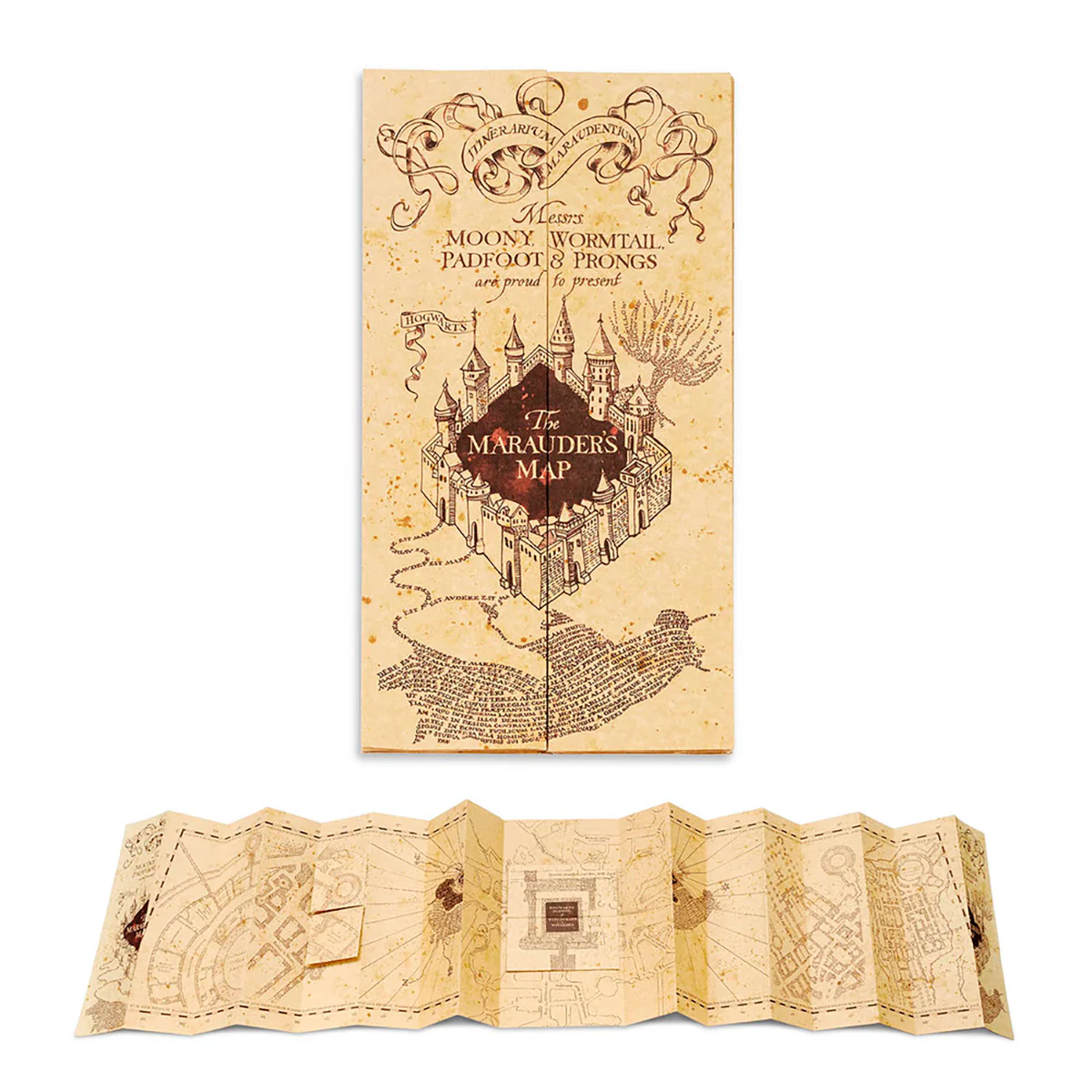 Harry Potter Marauder's Map gefaltete Karte