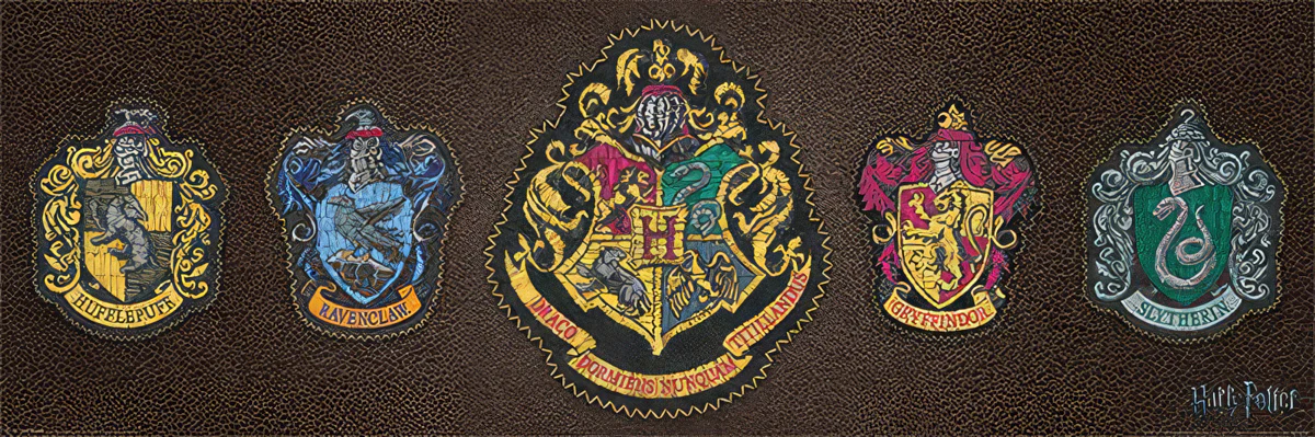 Harry Potter Poster 4 Häuser Häuserwappen