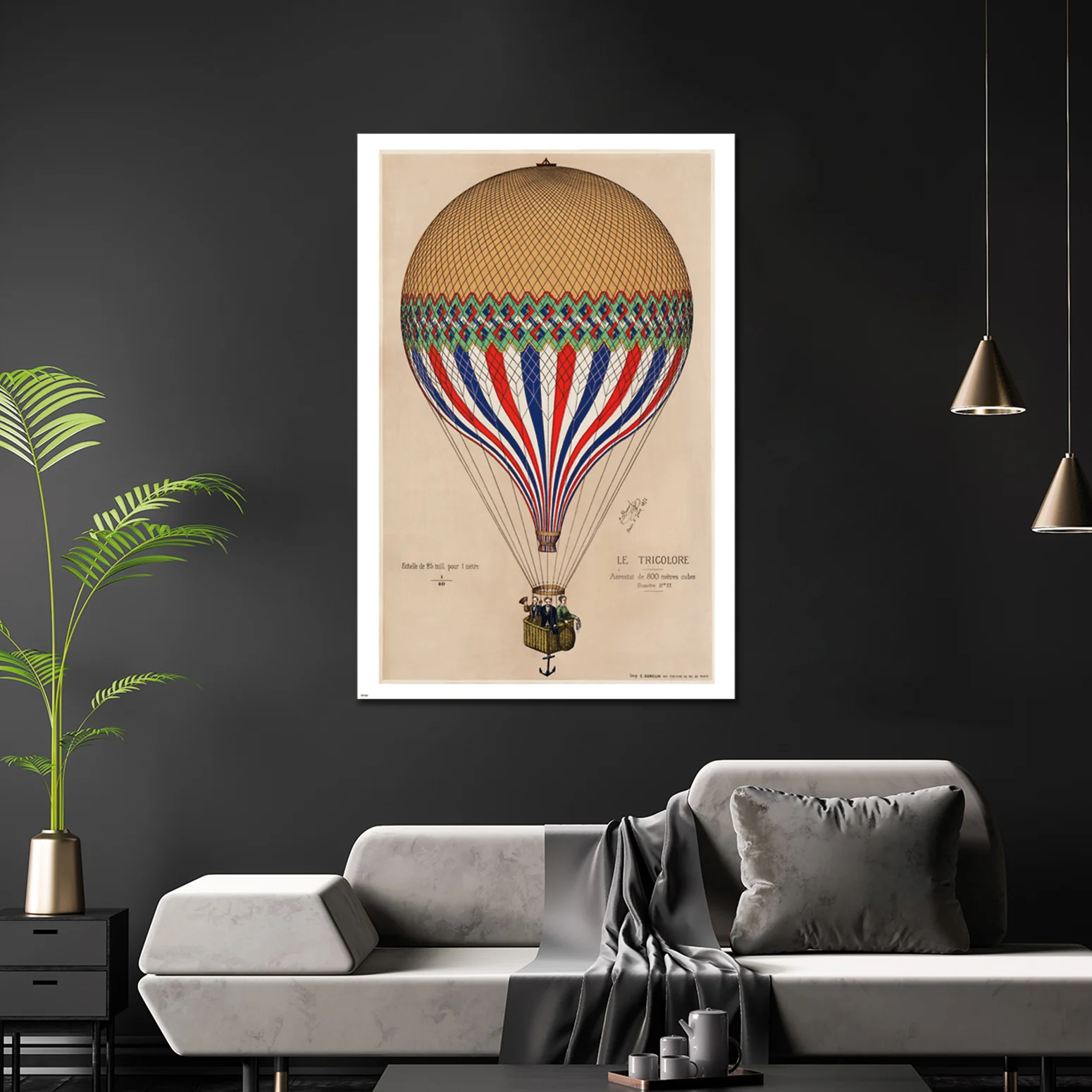 Heißluftballon Poster Le Tricolore, E. Hamelin - Image 3