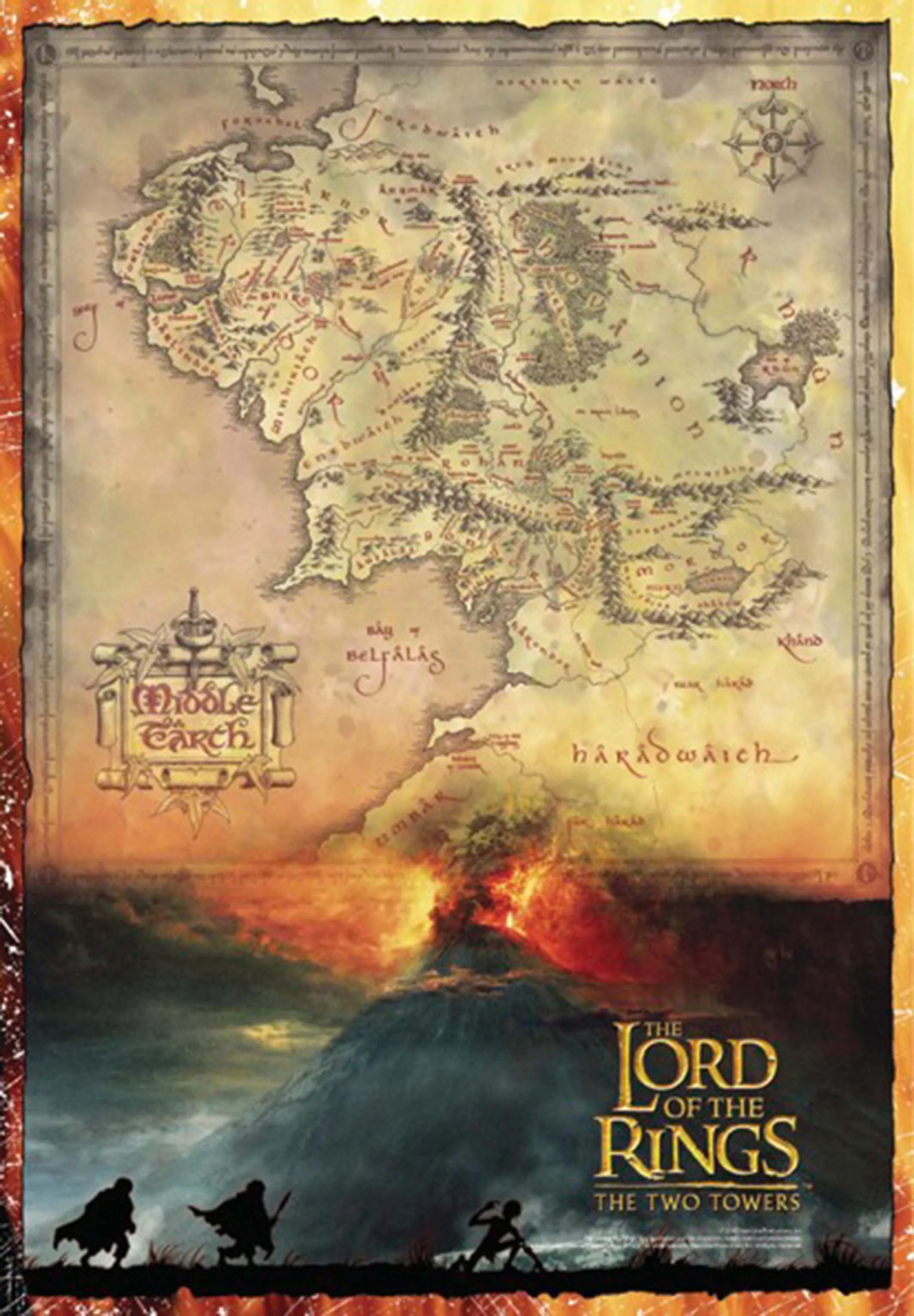 Herr der Ringe Poster Die zwei Türme Mittelerde