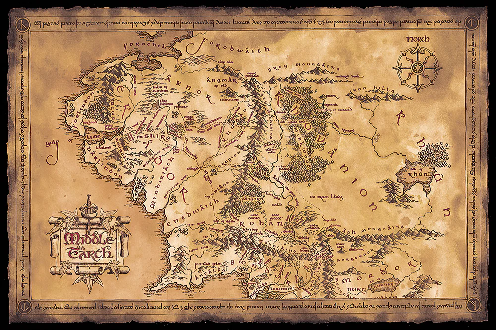 Herr der Ringe Poster Karte von Mittelerde (Dark) - Image 6