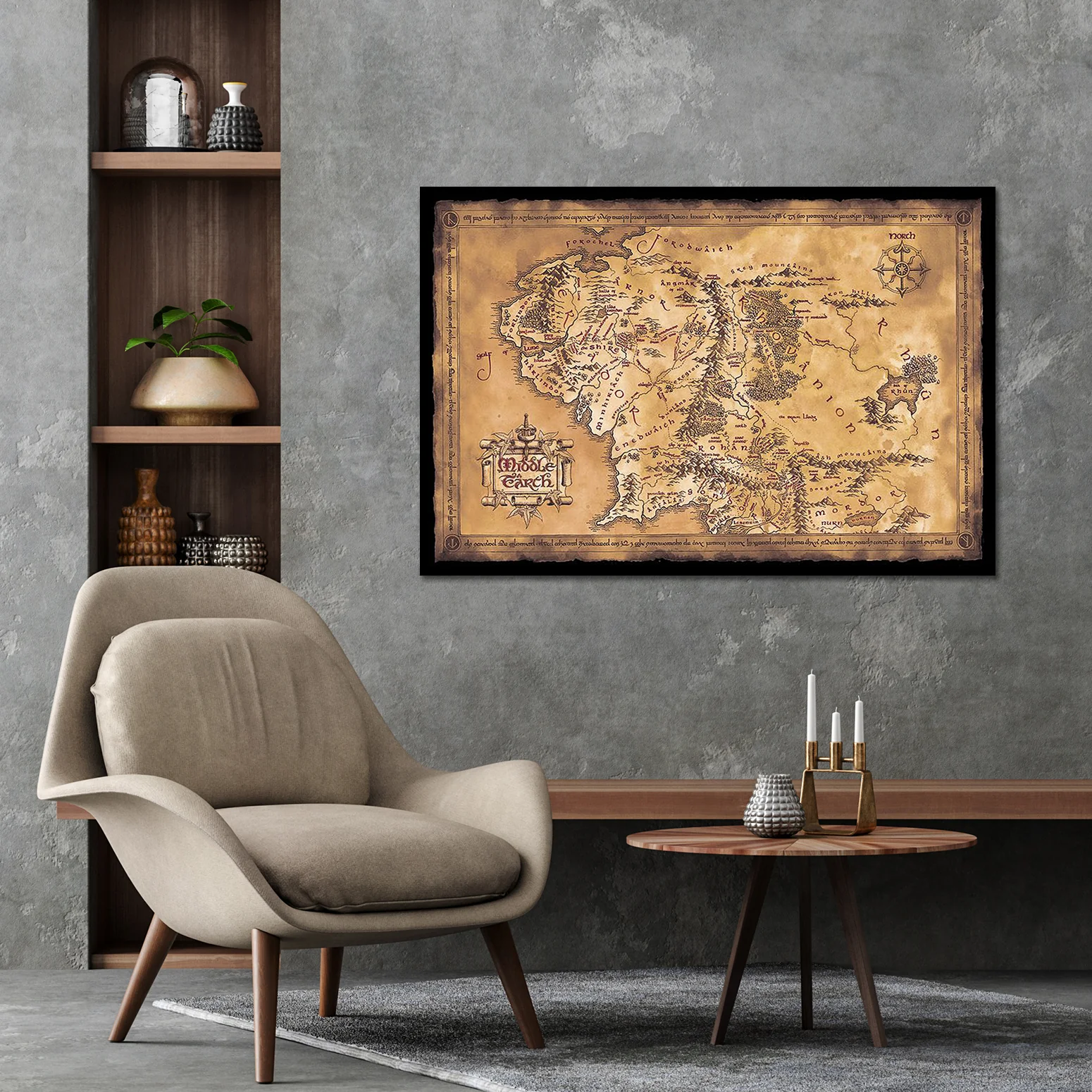 Herr der Ringe Poster Karte von Mittelerde (Dark) - Image 7
