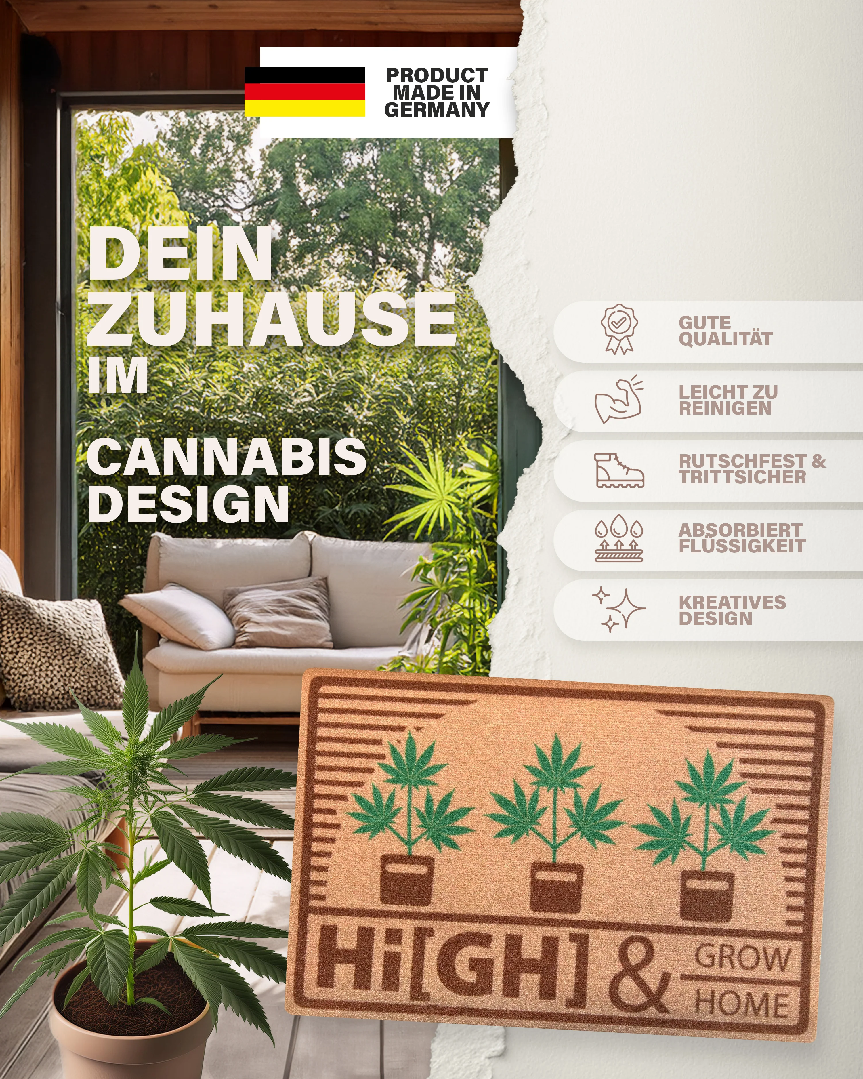 Hi(gh) & Grow Home Kiffer Fußmatte - Image 3