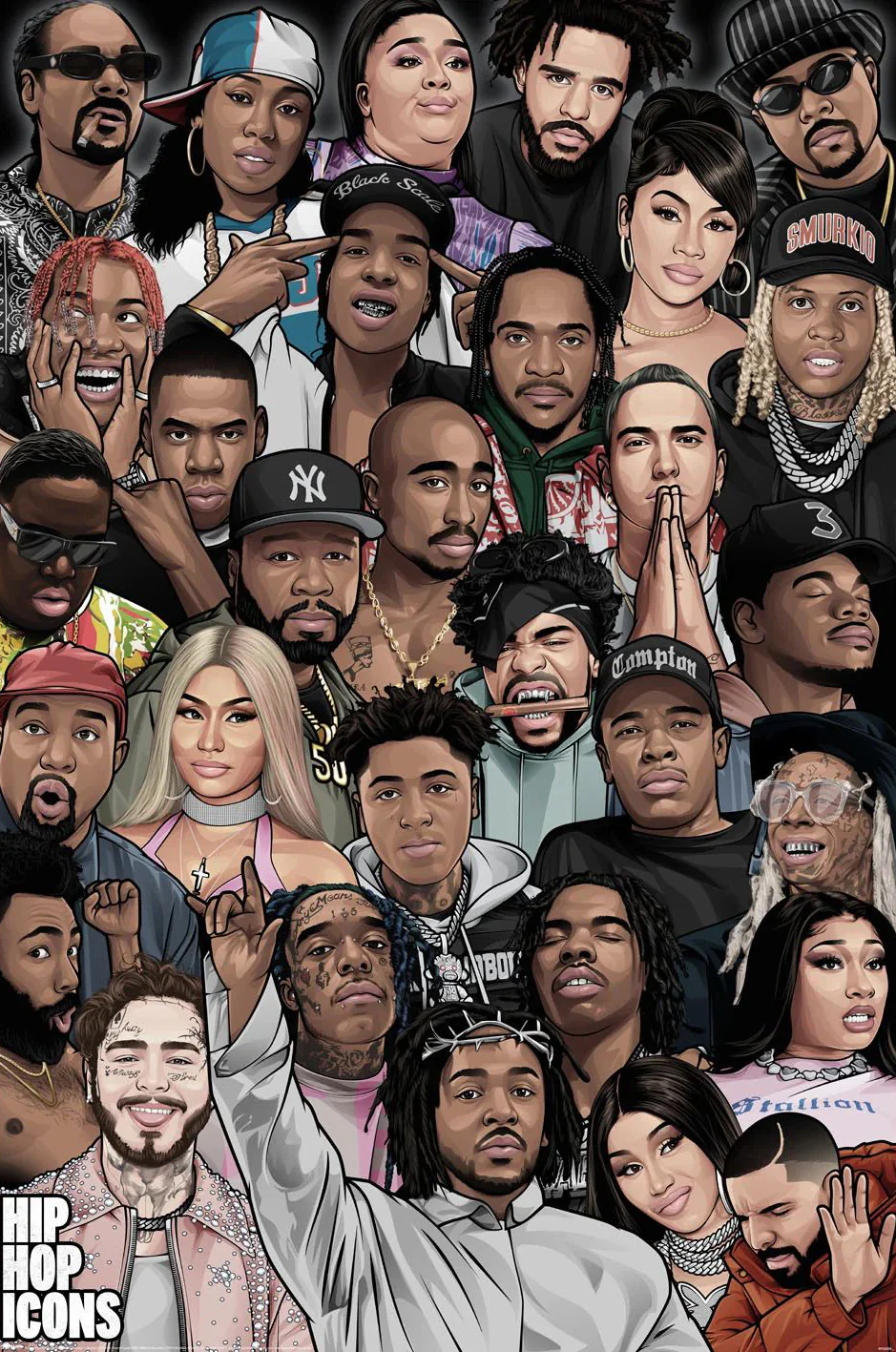 Hip Hop Poster Icons