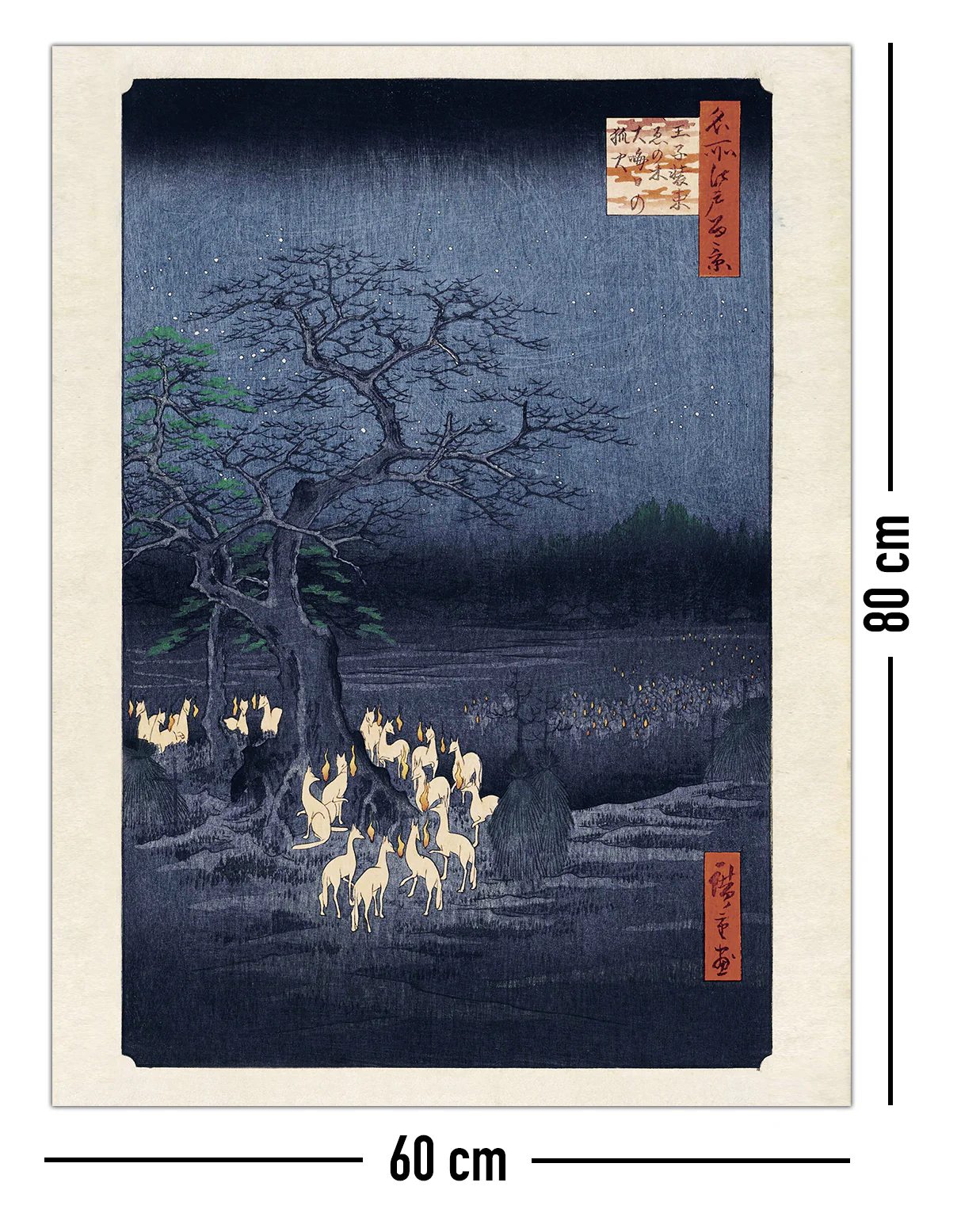 Hiroshige Kunstdruck Fox Fires on New Year's Eve at - Image 4