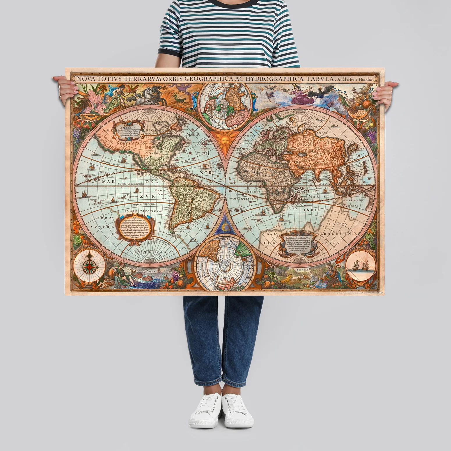 Historische Antike Weltkarte Poster - Image 4