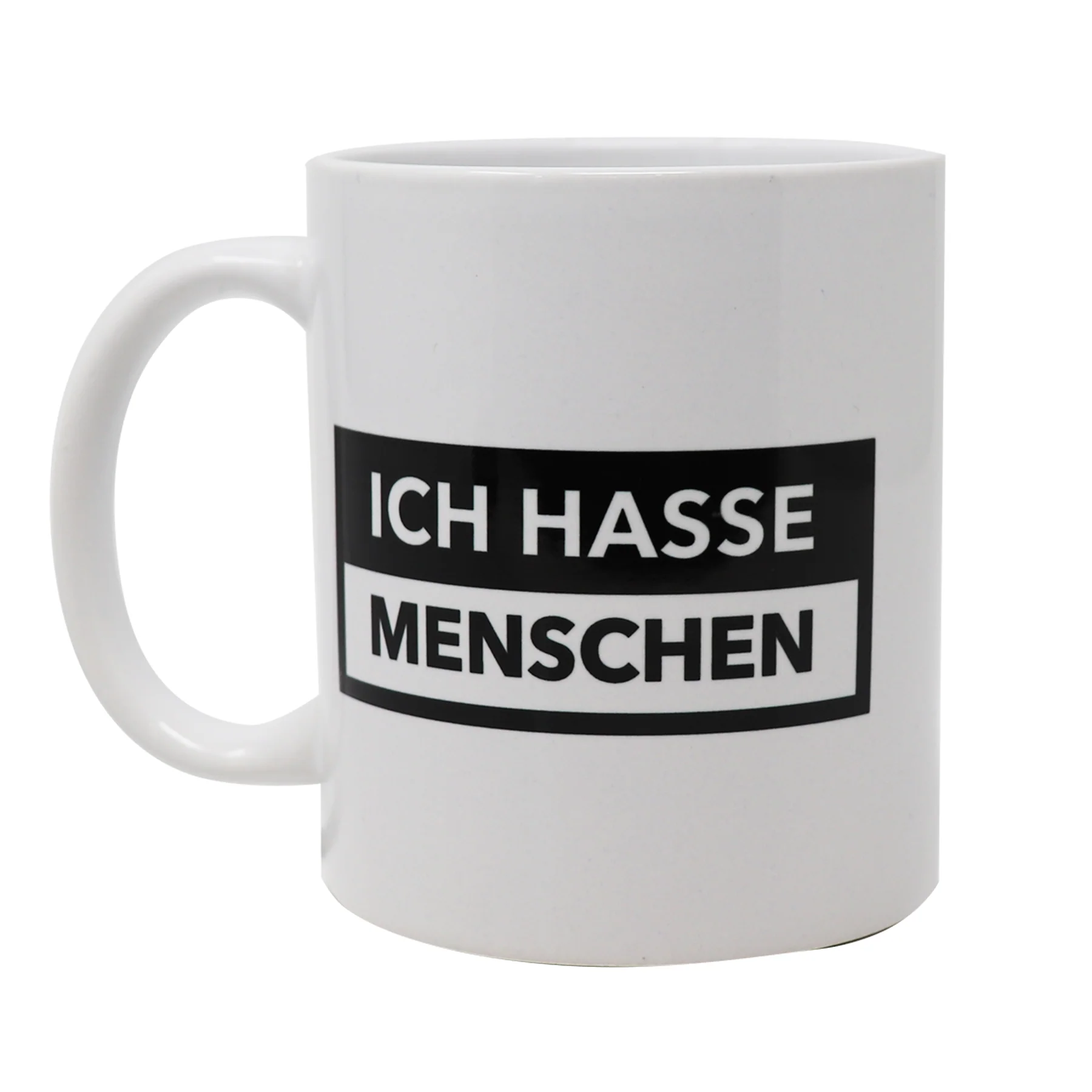 Ich hasse Menschen Tasse rein weiß, bedruckt. - Image 2