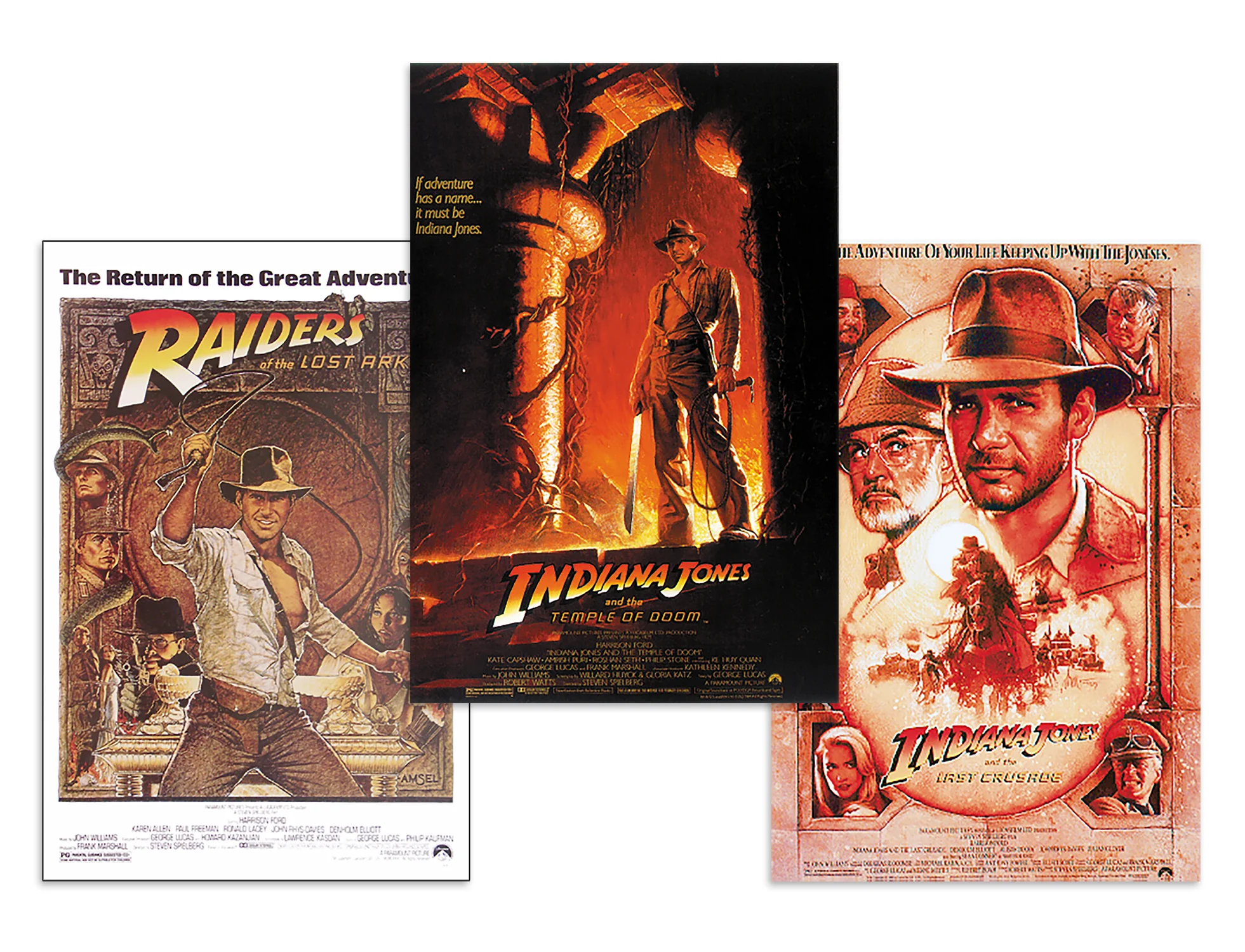 Indiana Jones Poster 3-er Set Filmplakate