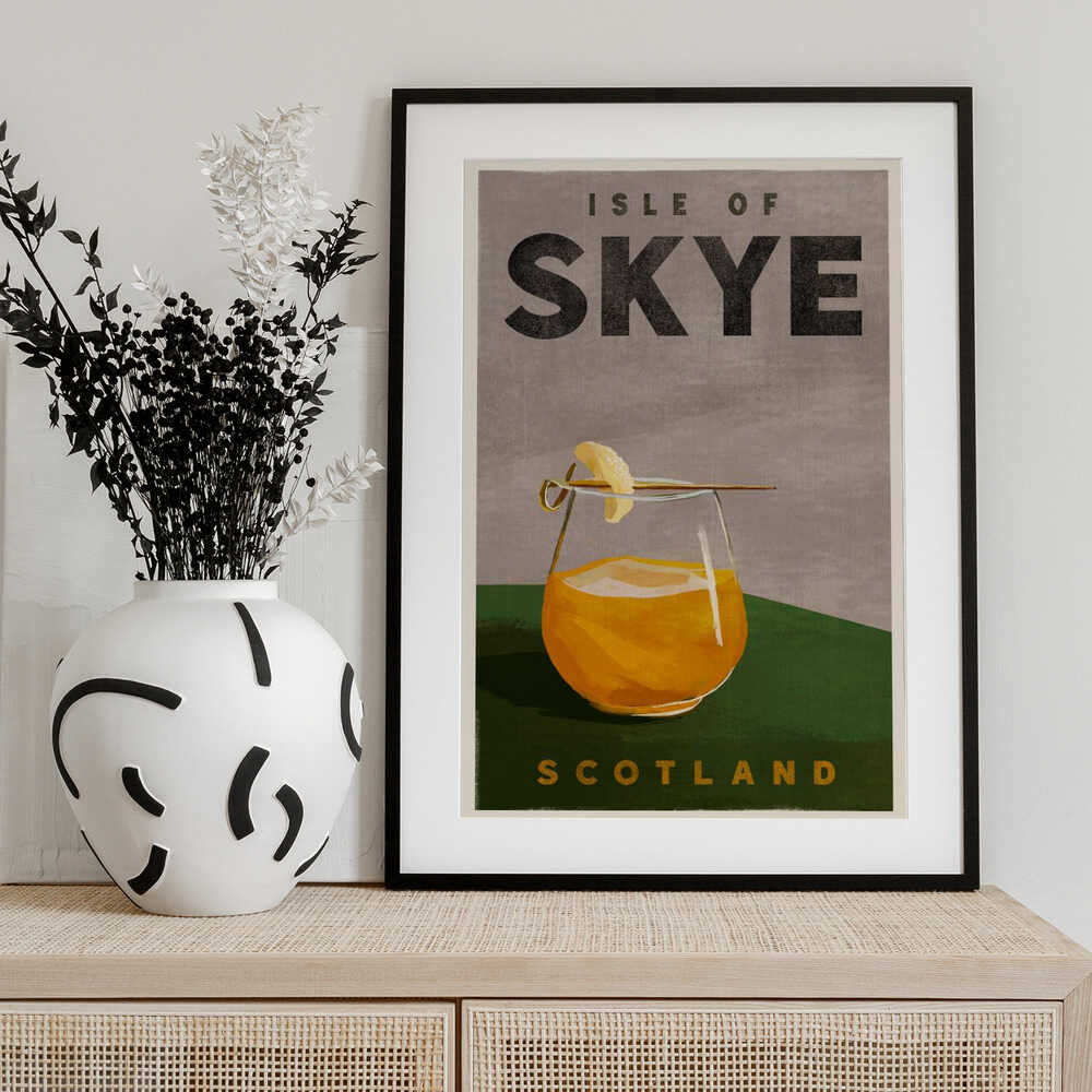 Isle Of Skye Scotland Scotch Cocktail Travel Poster - Image 2