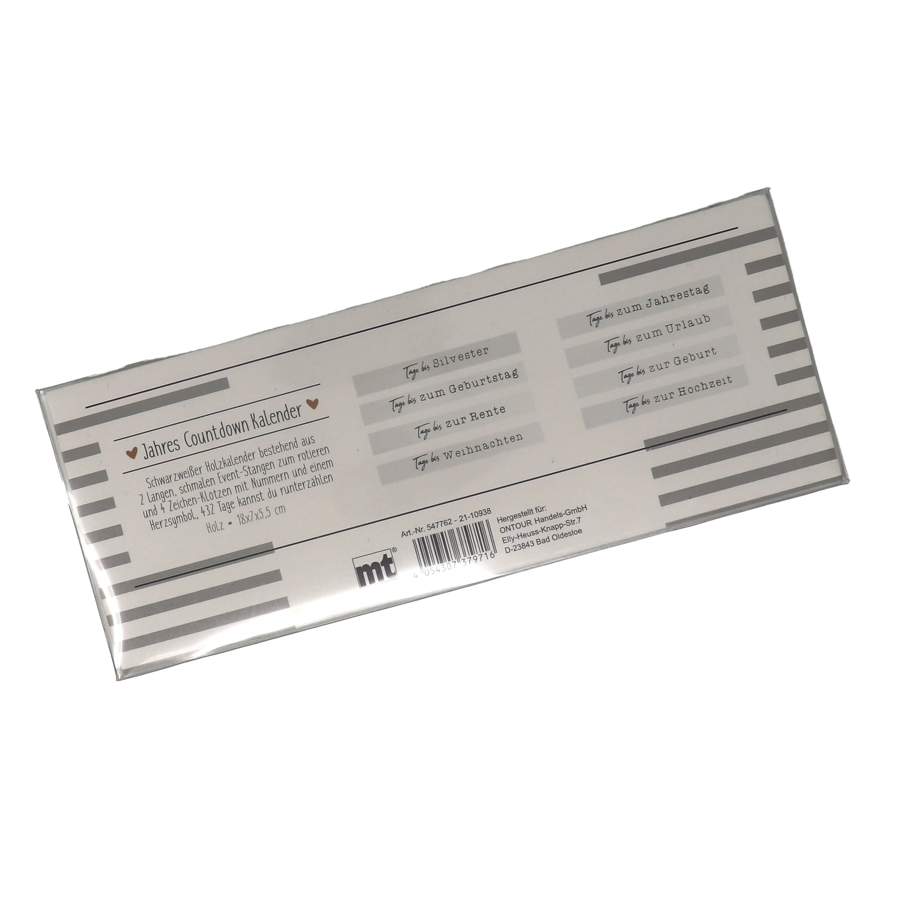 Jahres Countdown Kalender Holz-Tischkalender, Tagezähler - Image 6