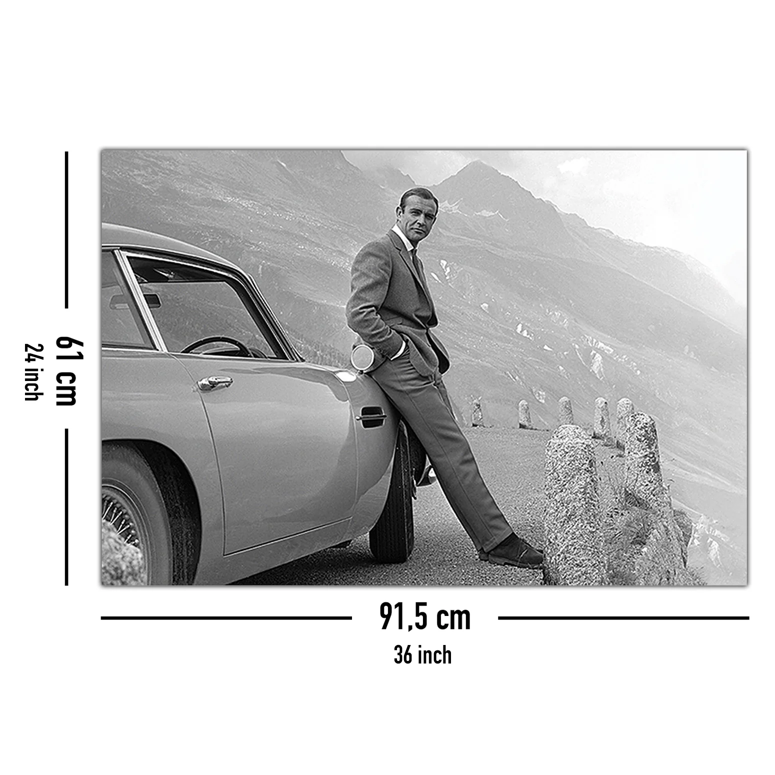 James Bond Poster Sean Connery & Aston Martin - Image 10