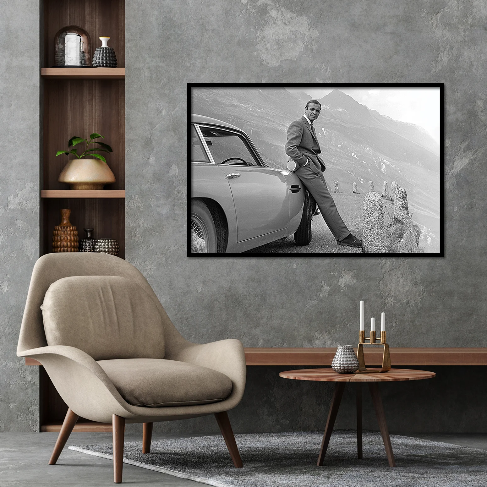 James Bond Poster Sean Connery & Aston Martin - Image 2