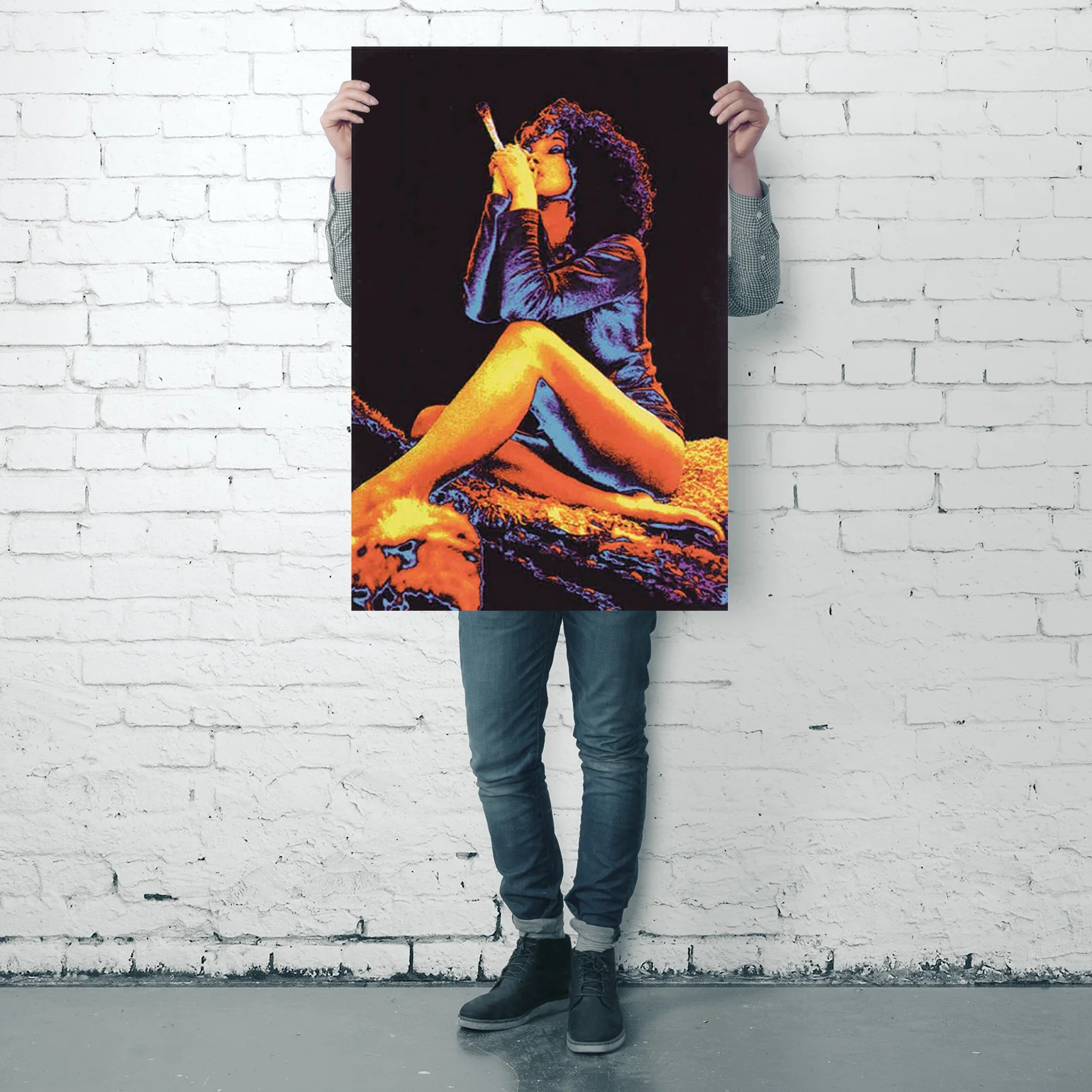 Joint Poster Woman smoking joint - Image 4