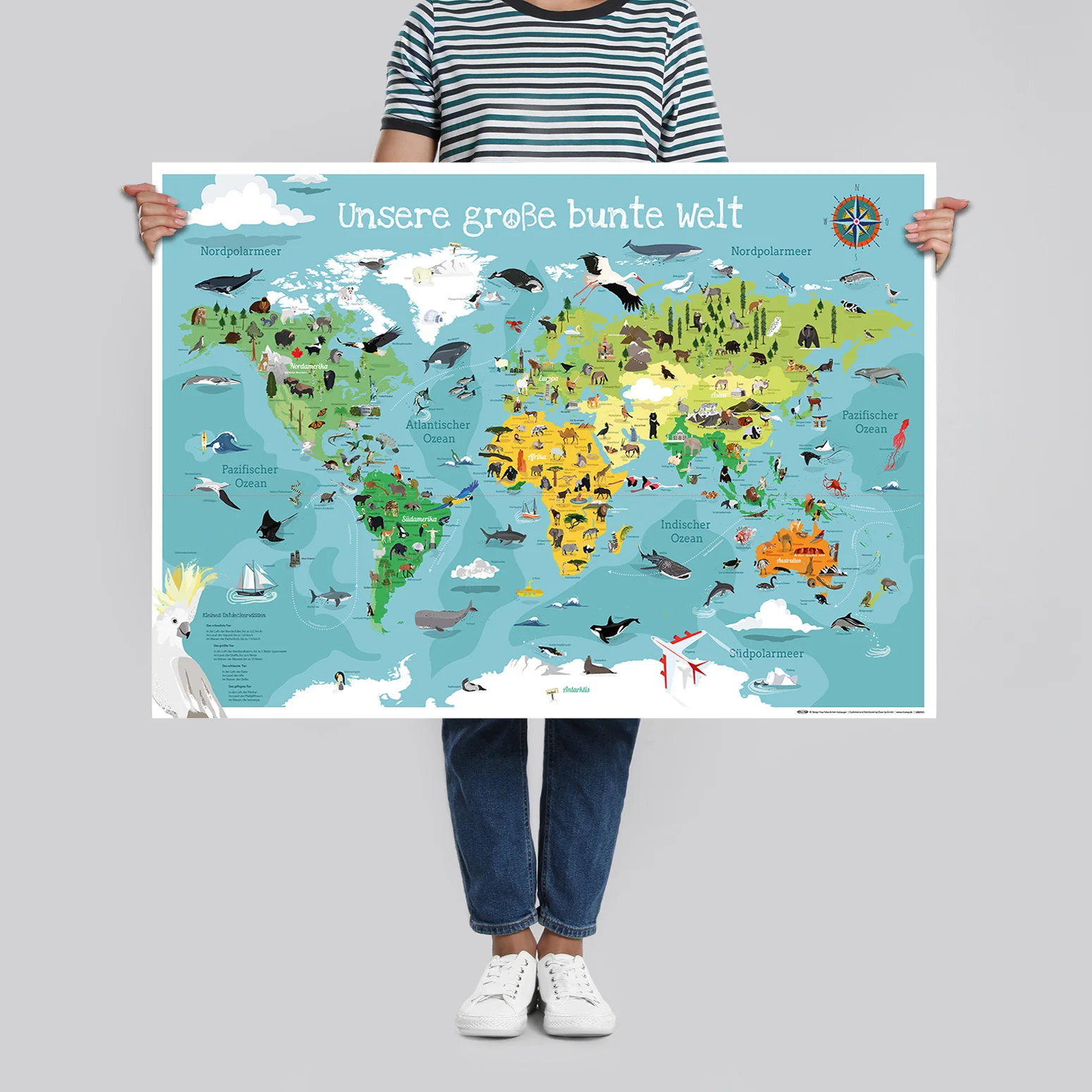 Kinder-Weltkarte XL Poster Unsere große bunte Welt - Image 14