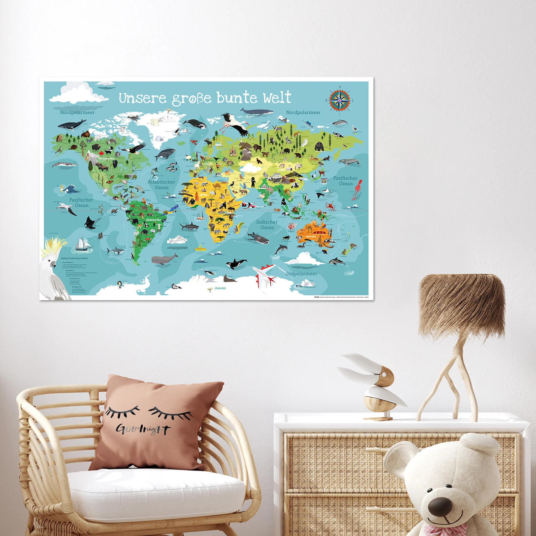 Kinder-Weltkarte XL Poster Unsere große bunte Welt - Image 9