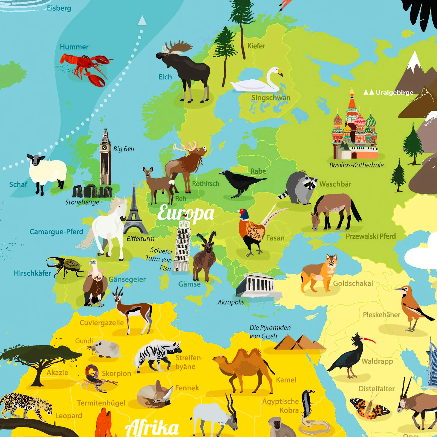 Kinder-Weltkarte XXL Poster Unsere große bunte Welt - Image 7
