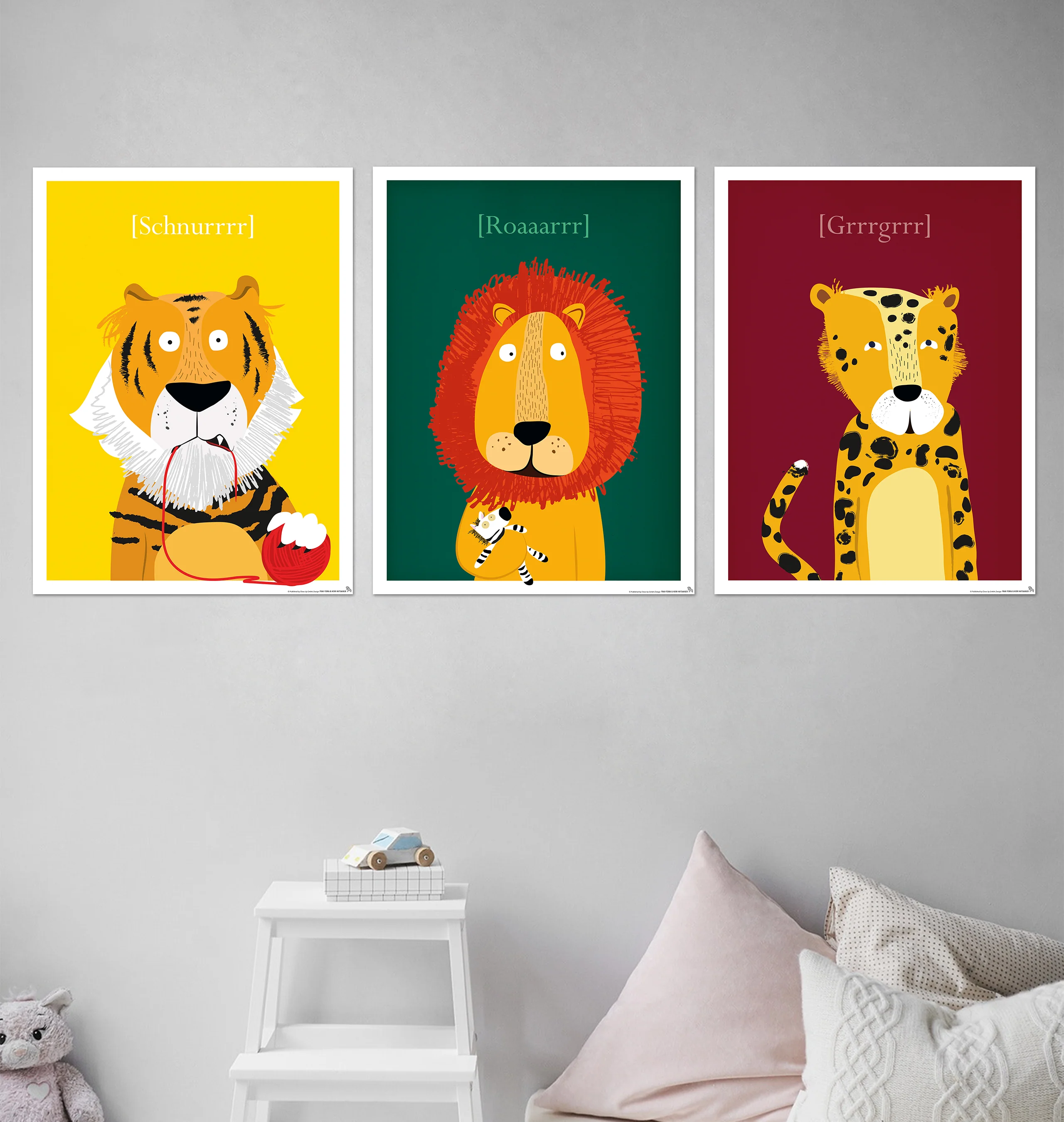 Kinderzimmer Poster Raubkatzen 3er-Set, 30 x 40 cm - Image 2