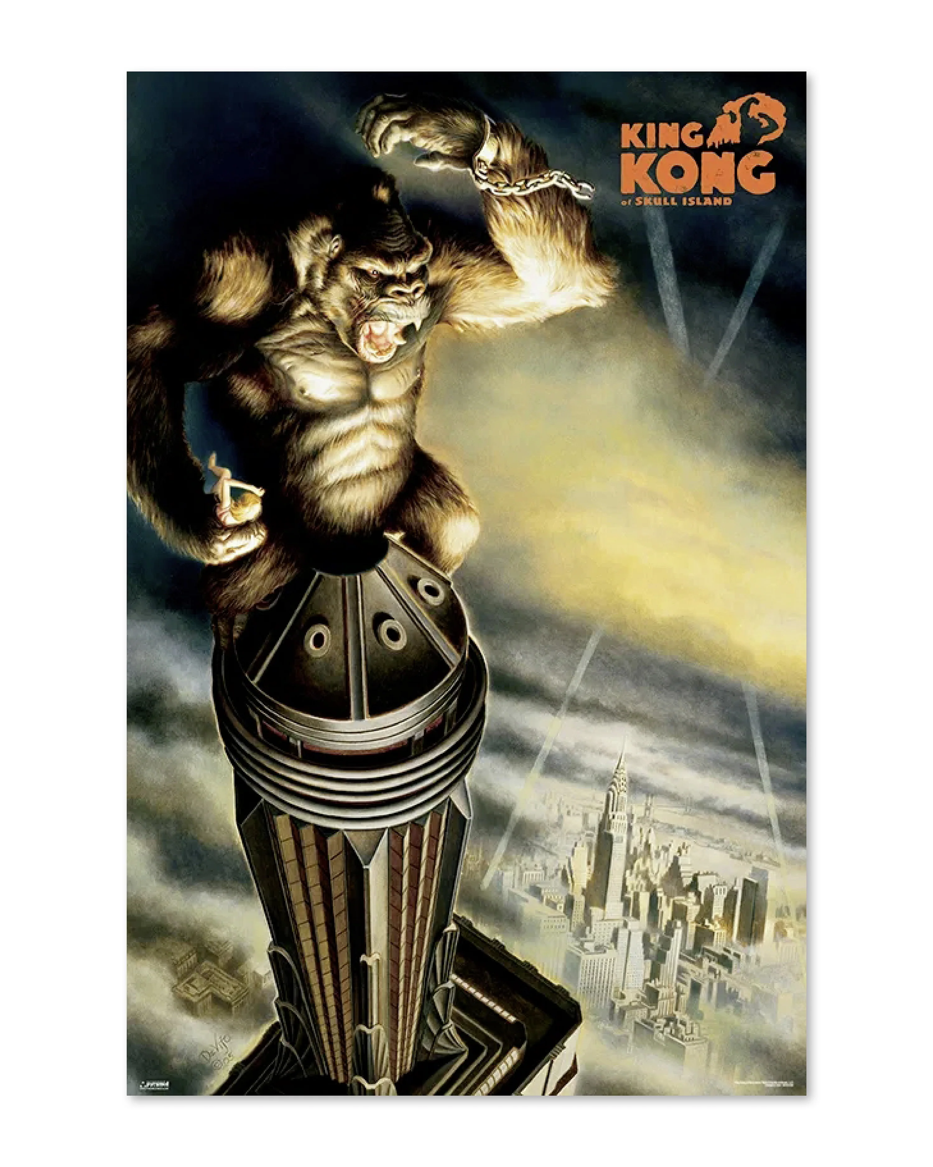King Kong Poster Skull Island On Top Of Skyscraper