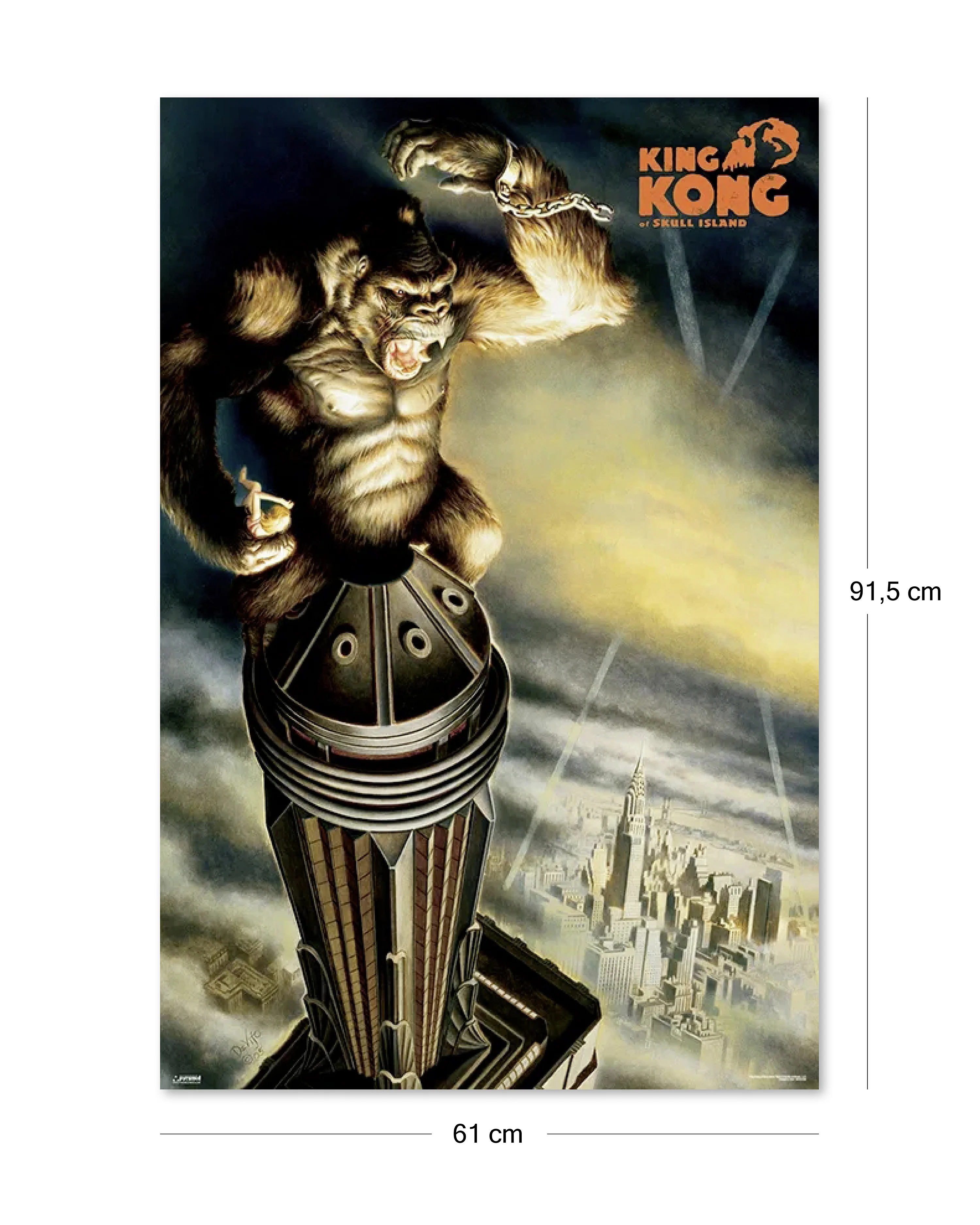 King Kong Poster Skull Island On Top Of Skyscraper - Image 2