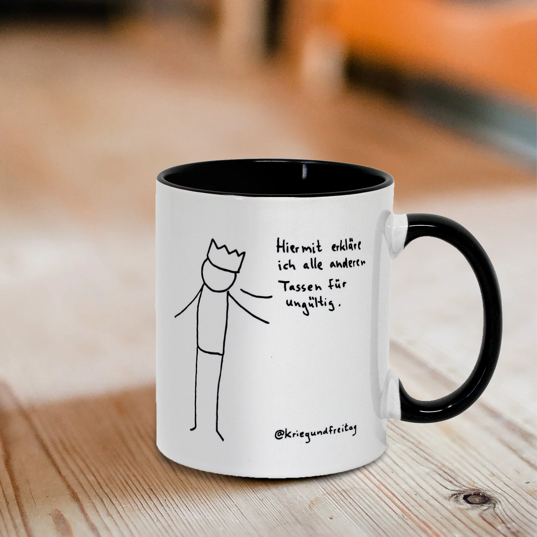 Krieg und Freitag Tasse Hiermit erkläre ich - Image 3