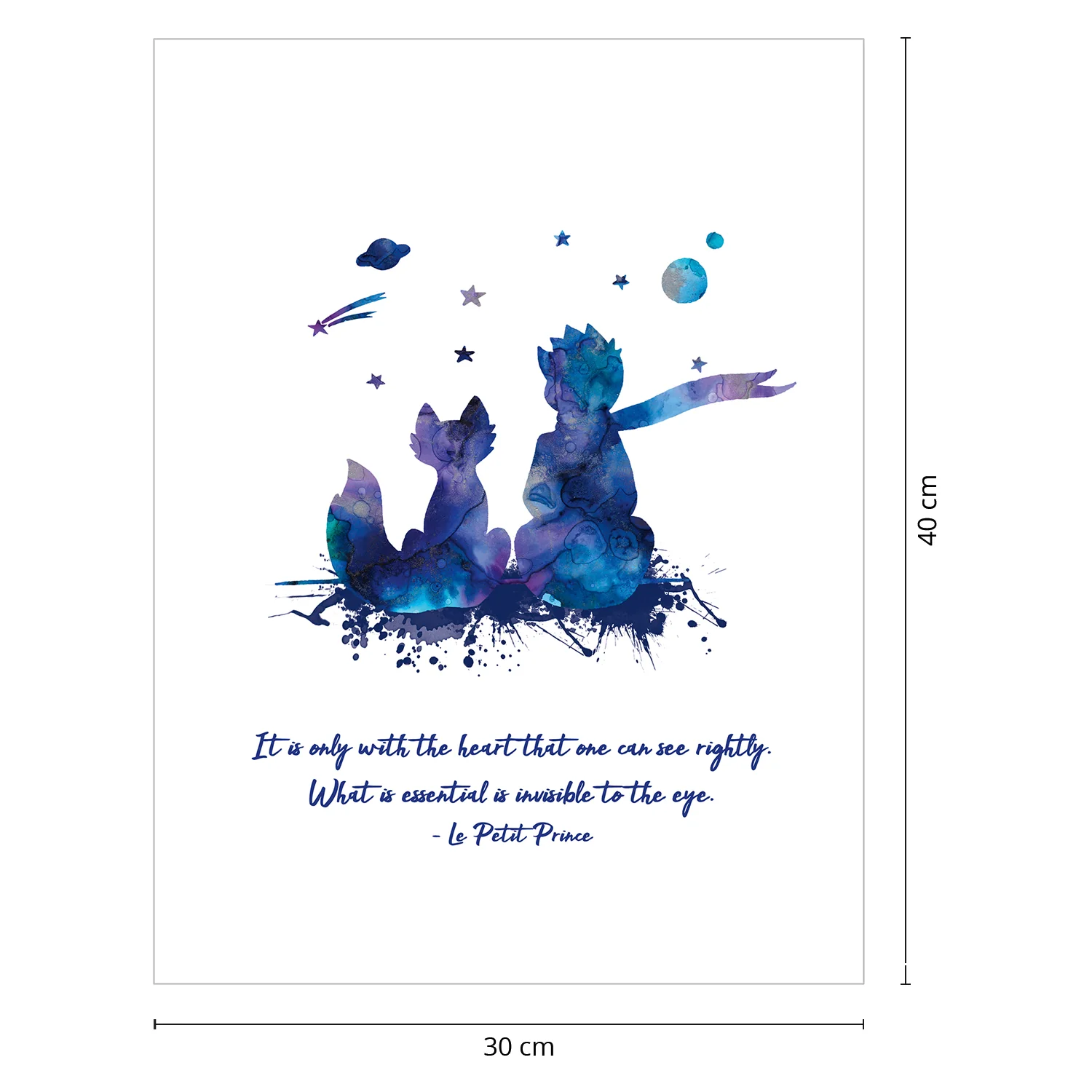 Le Petit Prince Kunstdruck It is only with the heart... - Image 3