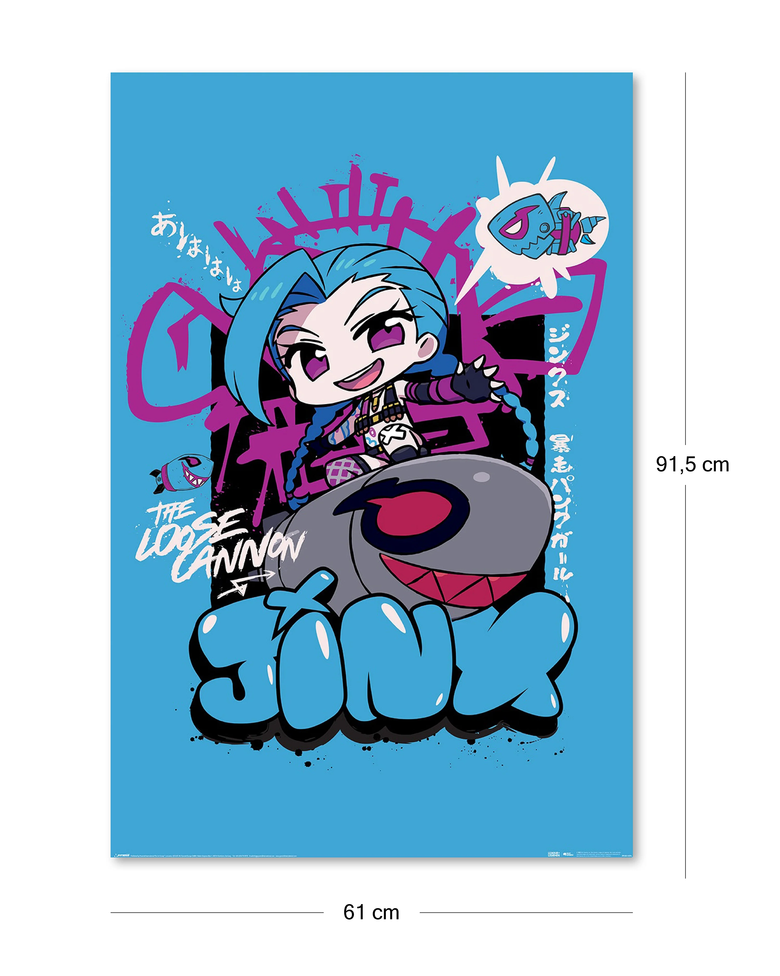 League of Legends Poster - Chibi Jinx - 61x91,5 cm - Gaming Plakat - Image 2