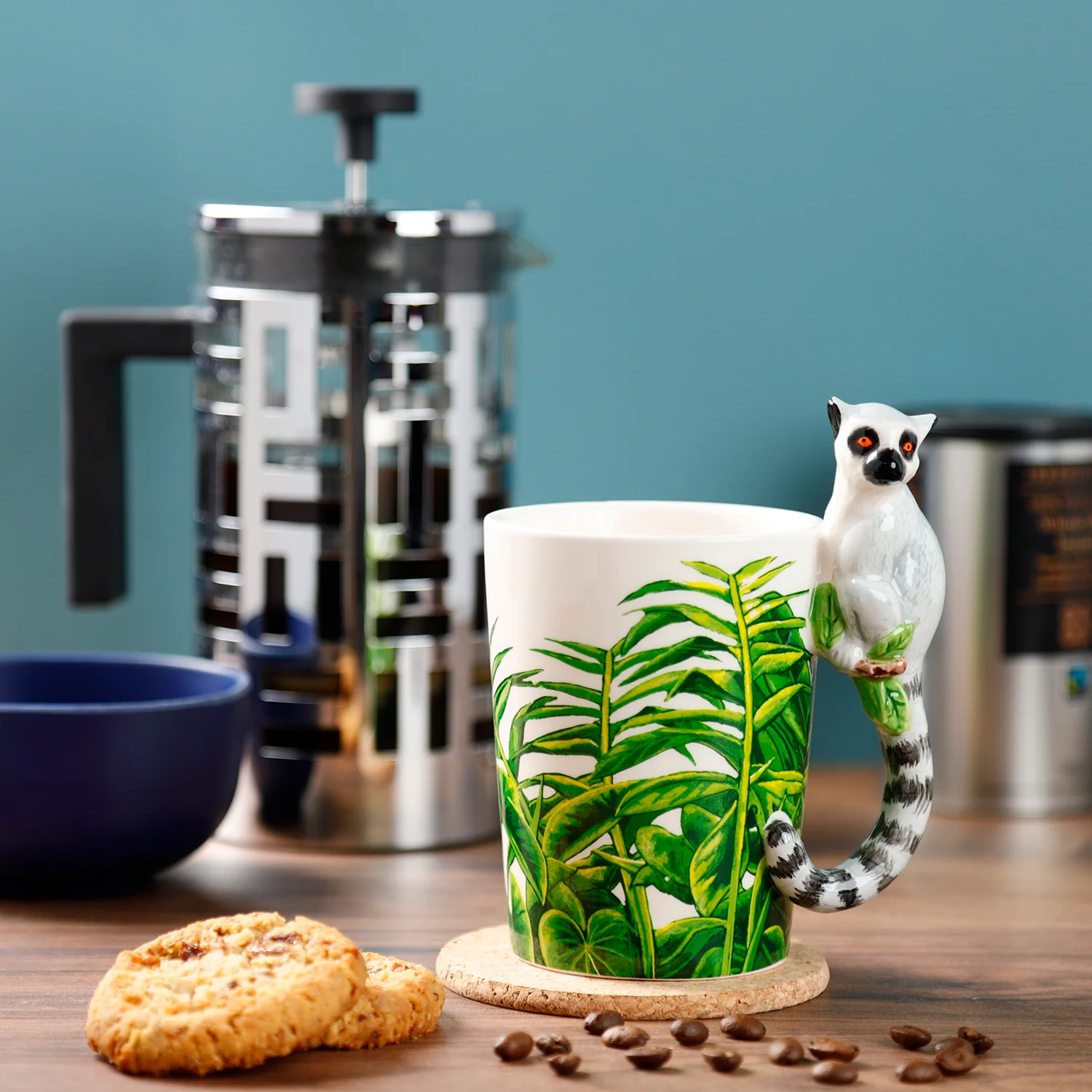 Lemur Tasse mit 3D Henkel Becher Katta - Image 5