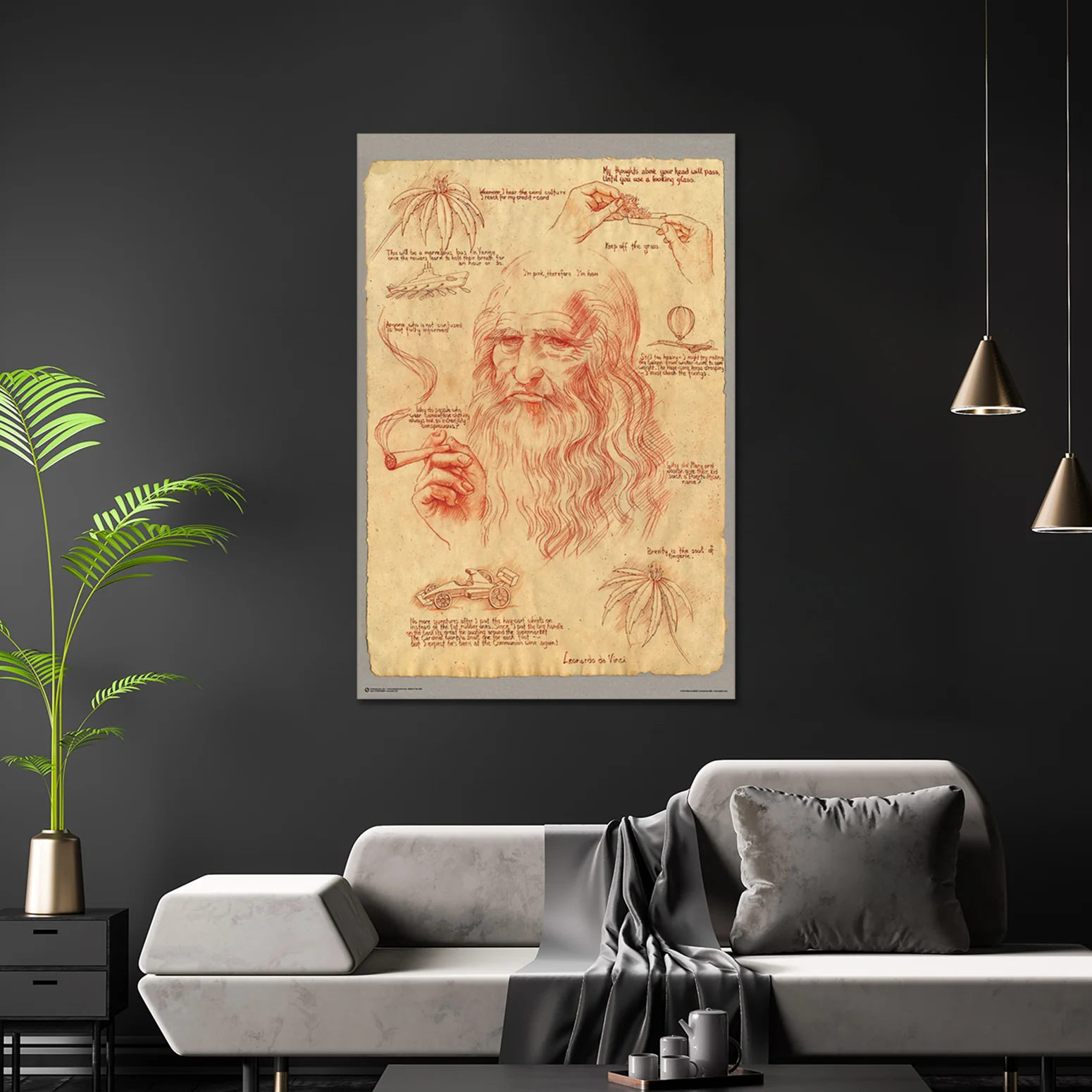 Leonardo Smoking Pot Poster - Image 3