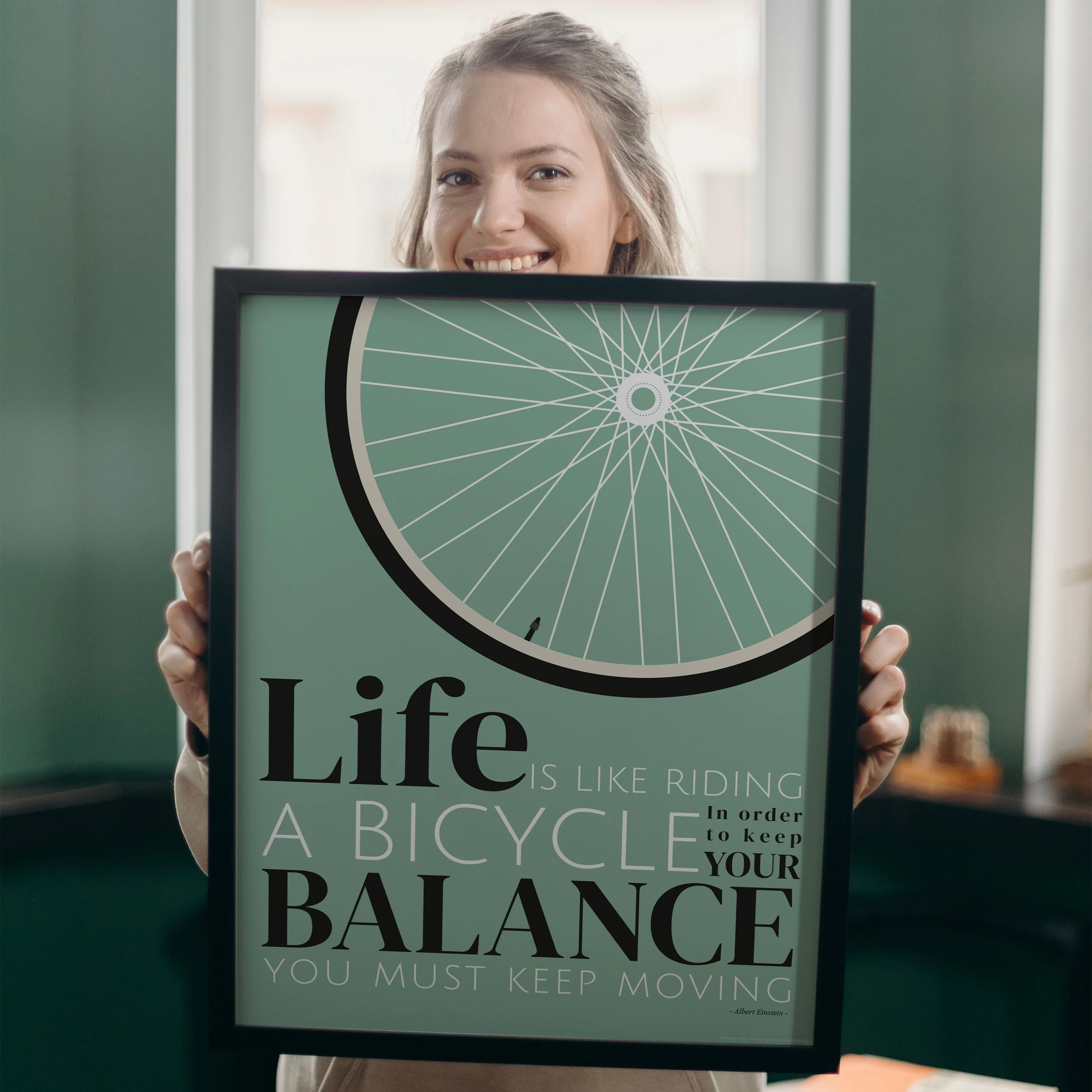 Life Is Like Riding A Bicycle Kunstdruck 250 gr Papier, matt - Image 3