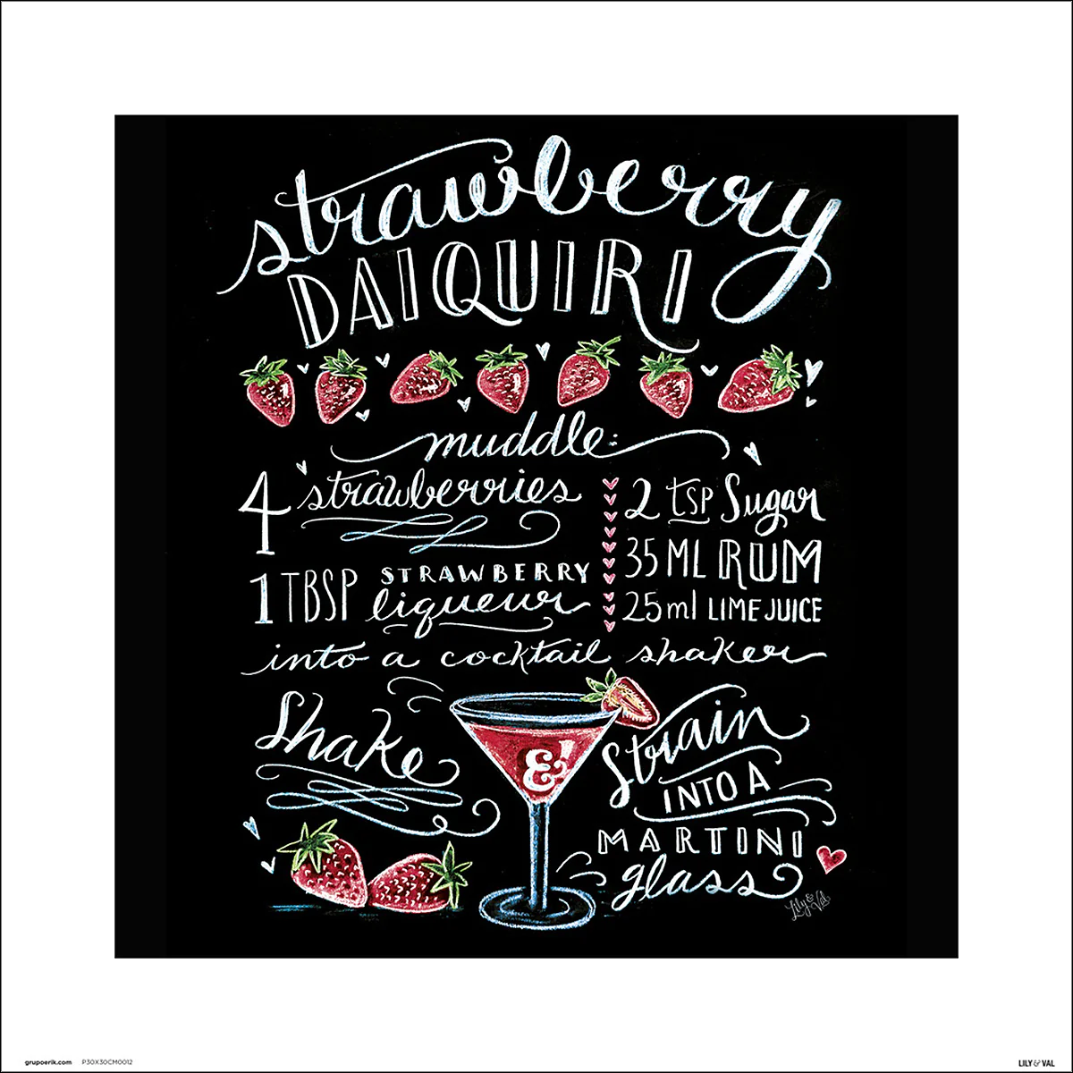 Lily & Val Kunstdruck Strawberry Daiquiri